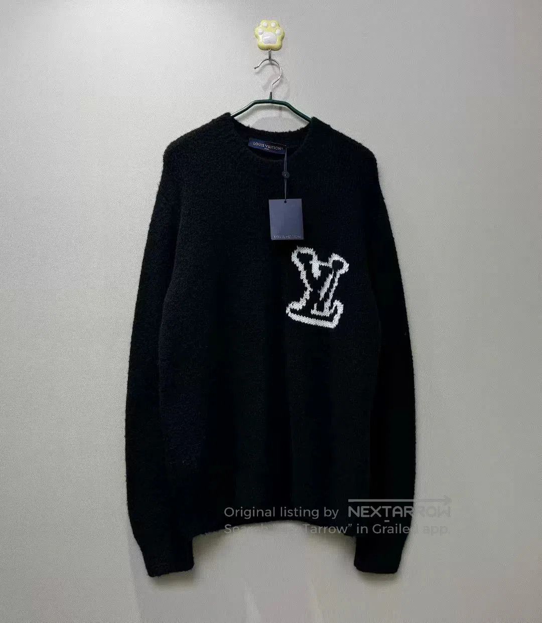 Louis Vuitton Louis Vuitton LV Black Large Logo Teddy Sweater. Size US XL / EU 56 / 4 - 1 Thumbnail