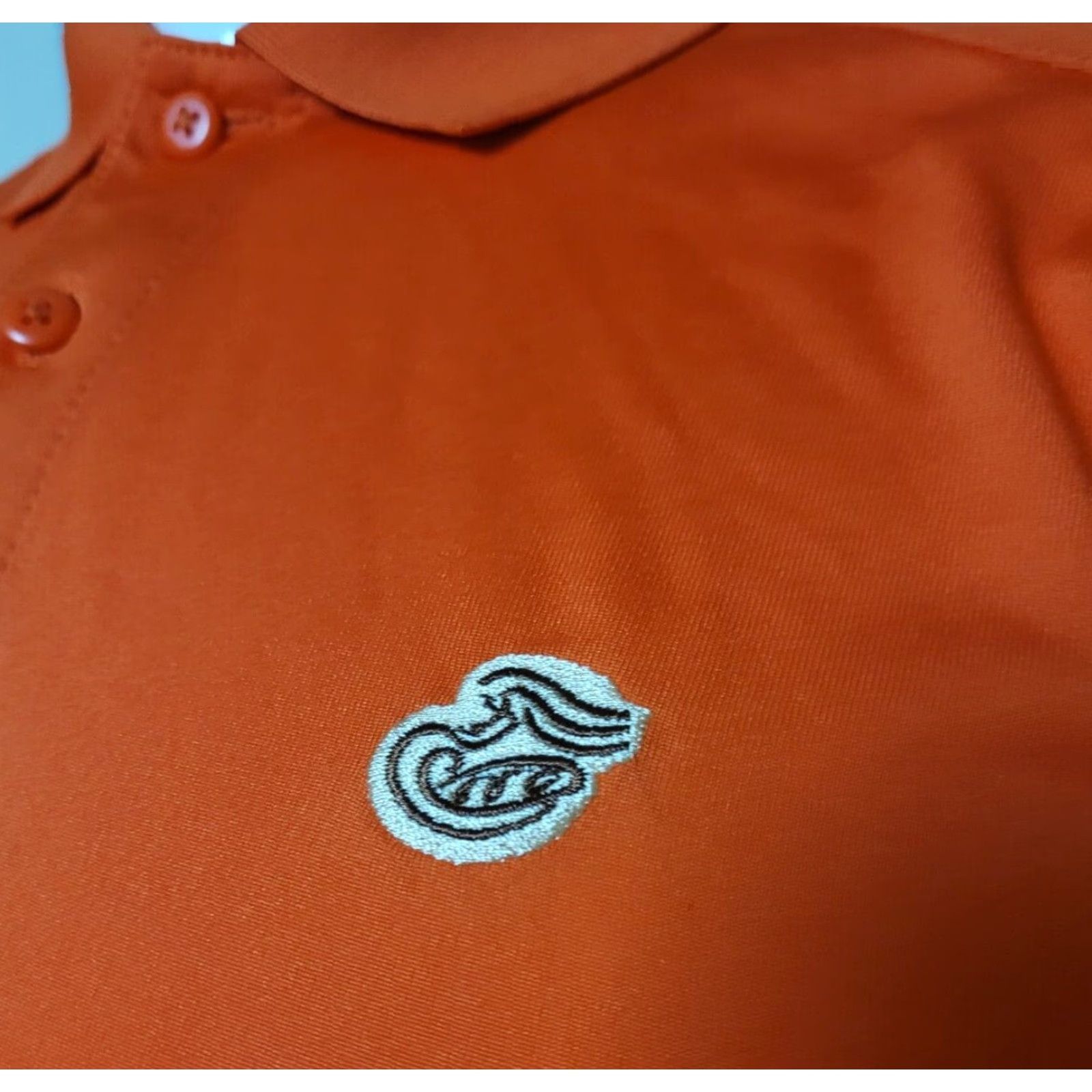 Vintage Panera Polo Shirt Medium Orange Polyester Short Sleeve Collared Polo Men RVs Style Rugby One Stop Apparel Size US M / EU 48-50 / 2 - 2 Thumbnail