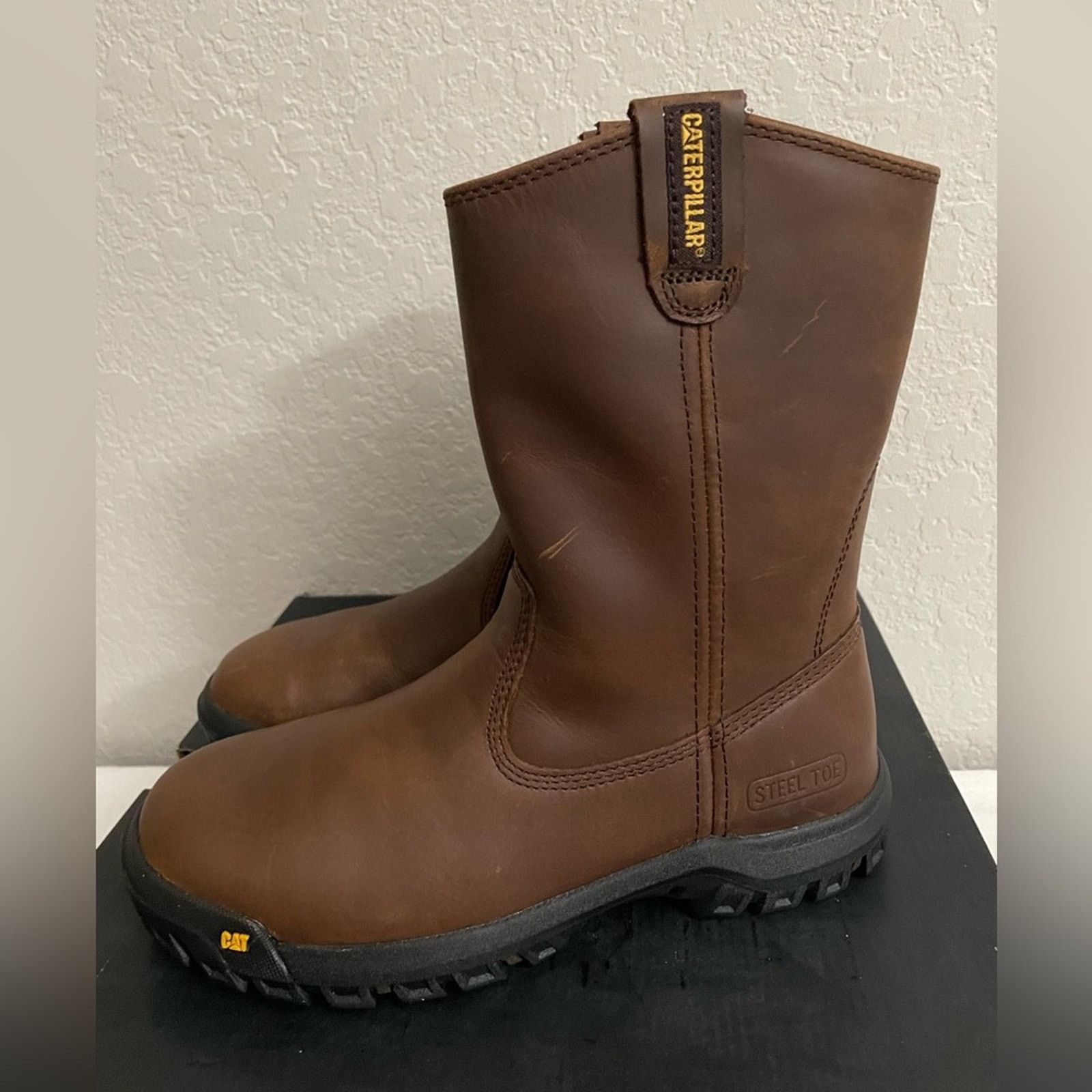 Caterpillar CAT Drawbar Steel Toe Caterpillar Boots Brown Men 7.5 Size US 7.5 / EU 40-41 - 3 Thumbnail