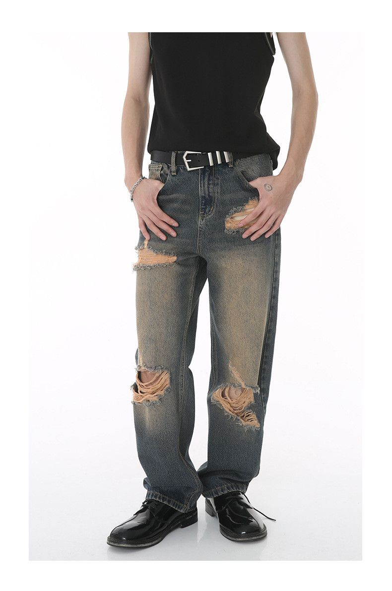 Vintage Japanese-Style Retro Classic Distressed Hip-Hop Jeans Size US 32 / EU 48 - 1 Thumbnail