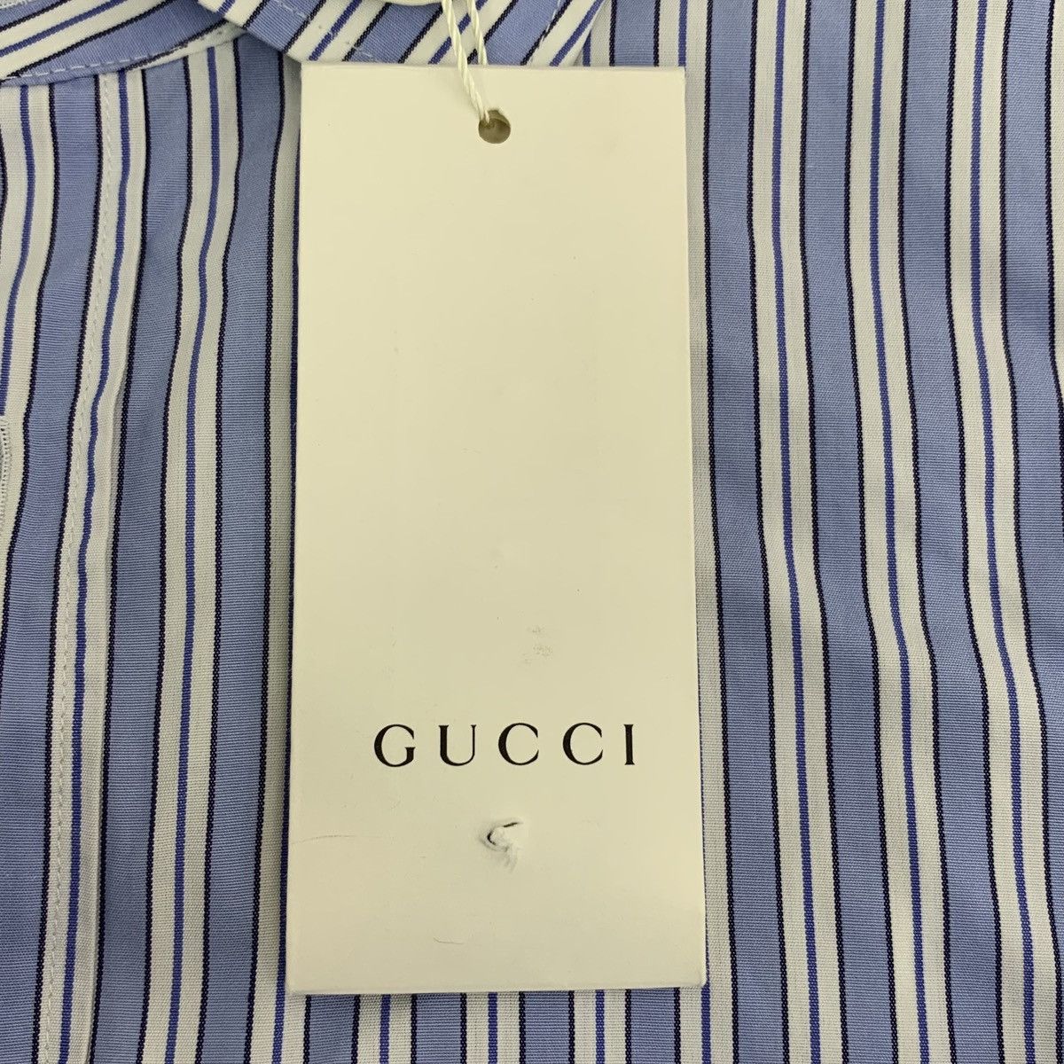 Gucci Gucci Vertical Striped Lapel Long Sleeve Shirt Dress K26WX Size XL / US 12-14 / IT 48-50 - 7 Thumbnail