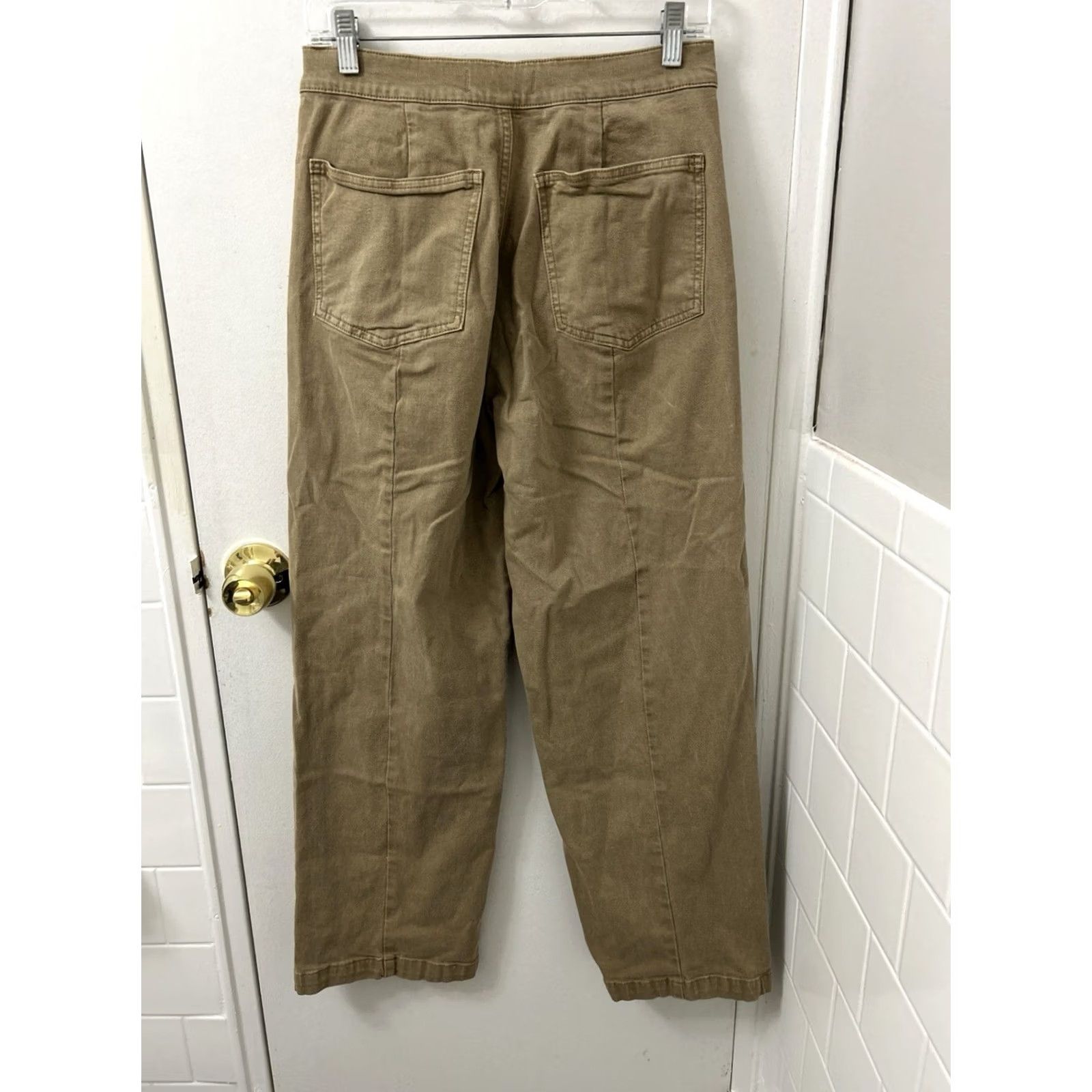 Madewell Madewell Emmett Wide-Leg Crop Pants Womens 28x29 Tan Brown High Rise NP907 Size 28" / US 6 / IT 42 - 7 Thumbnail