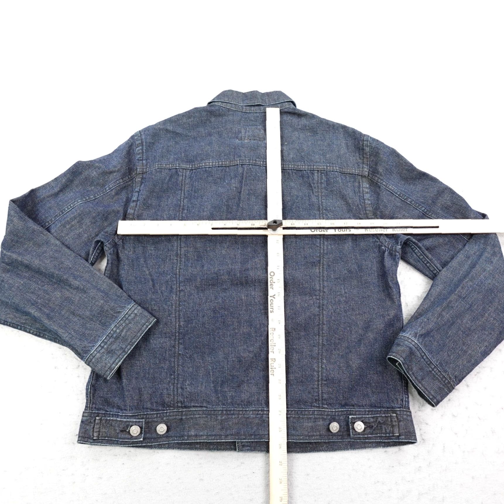 Gap VINTAGE Gap Jacket Mens Large Blue Denim Jean Bomber 1969 Button Up Trucker Coat Size US 33 - 7 Thumbnail