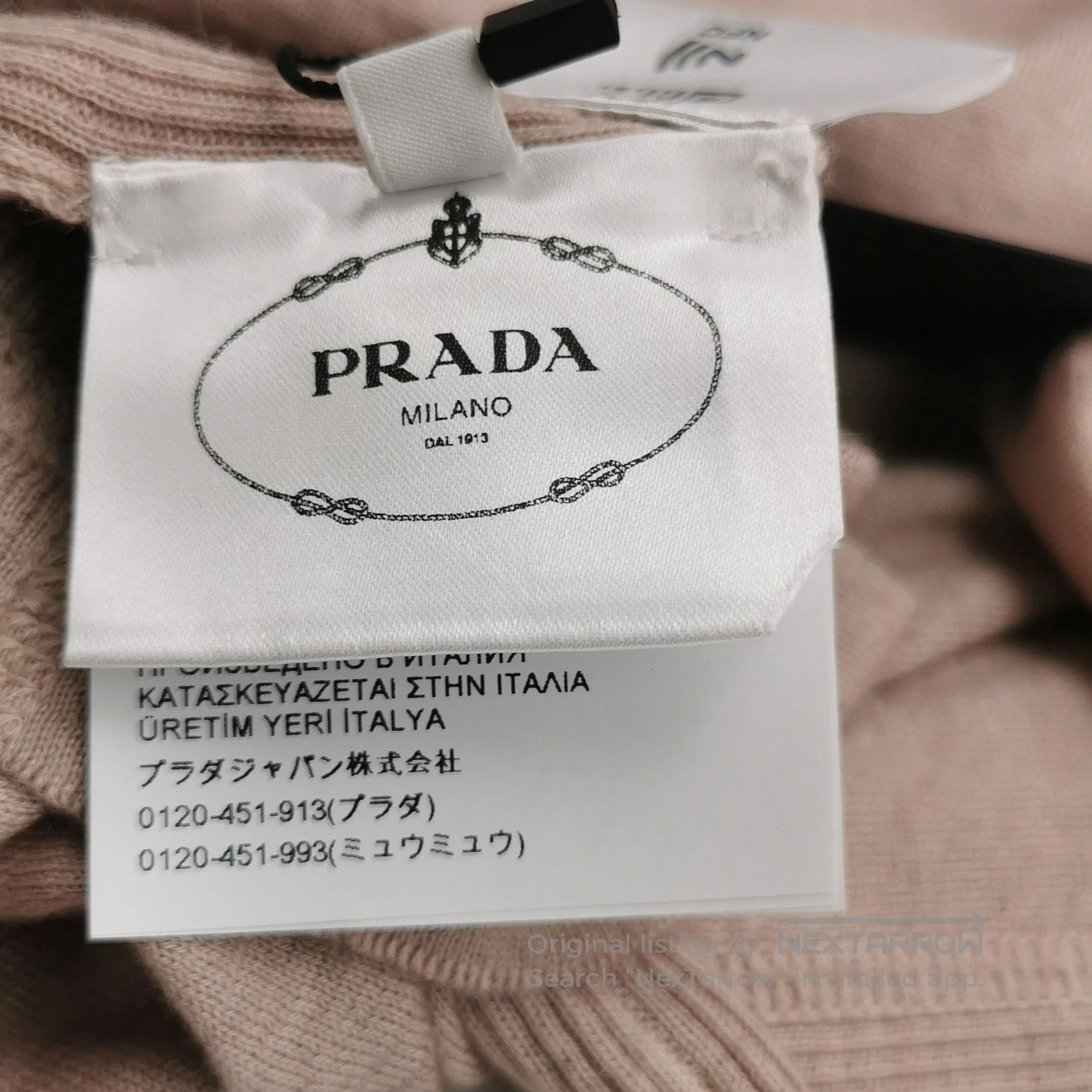 Prada Prada Cashmere Logo Long Sleeve Knit Top . Size M / US 6-8 / IT 42-44 - 9 Thumbnail
