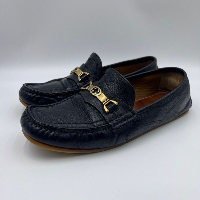 Gucci Gucci Leather Double G Loafers for Men 0079 Size US 8 / EU 41 - 1 Thumbnail