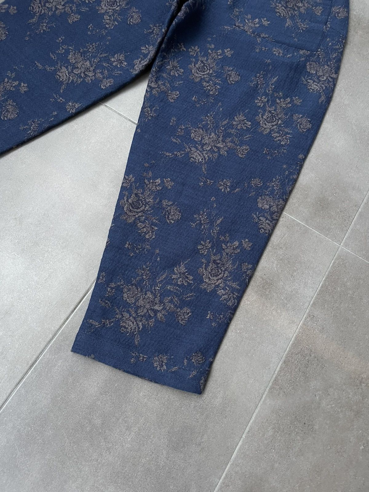 YMC !DS! SS23 YMC Alva Floral Navy Wool Casula Pants Size US 34 / EU 50 - 20 Thumbnail