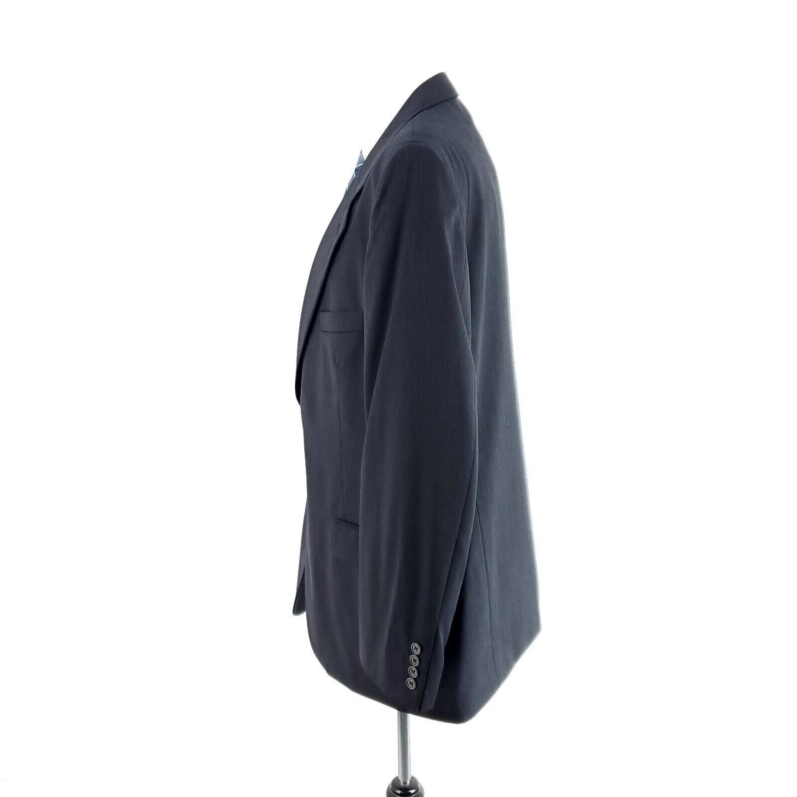 Joseph & Feiss Joseph Feiss Comfort Stretch Wool 2 Button Blazer 46R Gray Size 46R - 4 Thumbnail