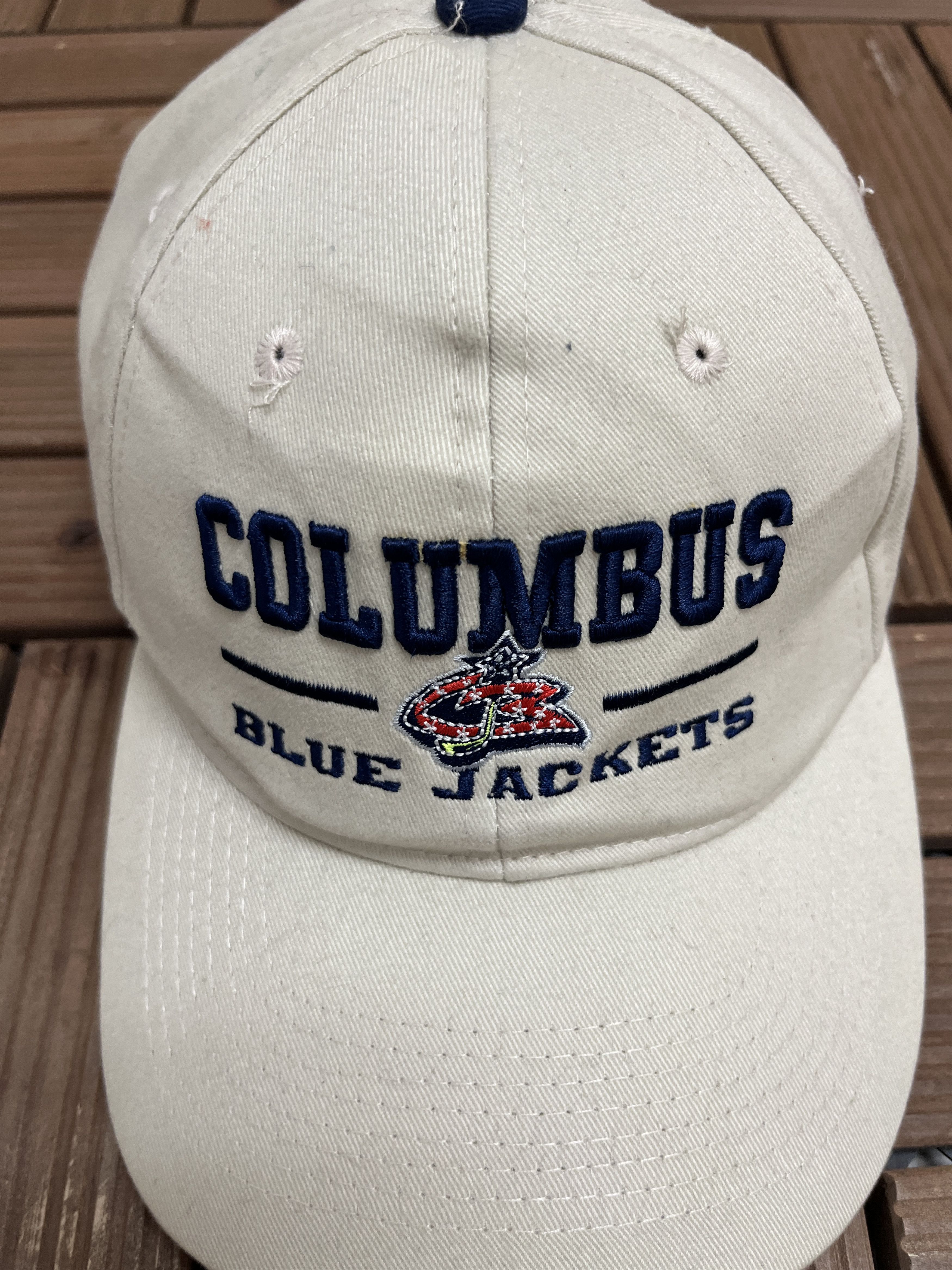 Vintage Columbus Blue Jackets Vintage Beige Hat Cap Size ONE SIZE - 3 Thumbnail