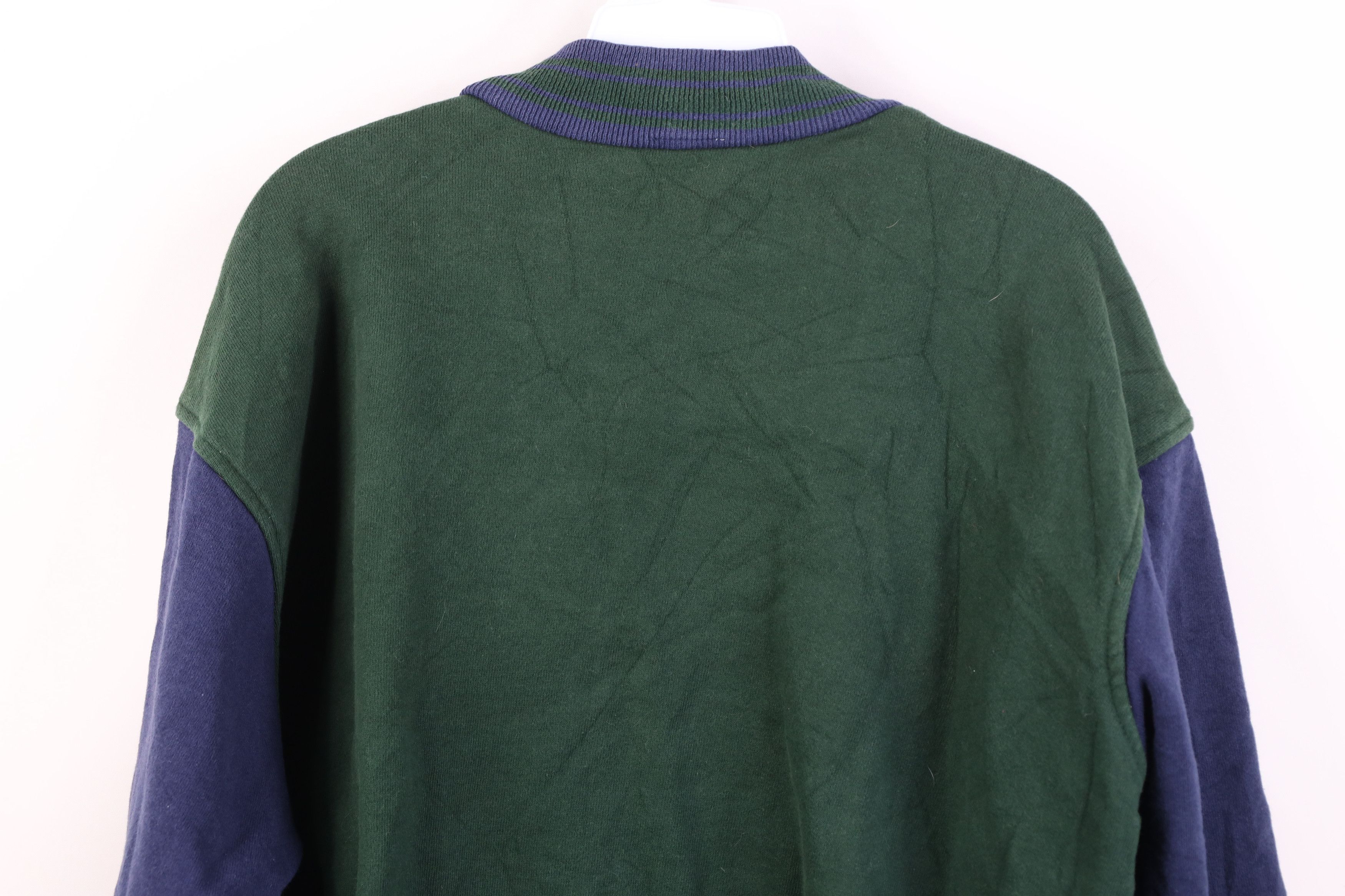 Vintage Vintage 90s Streetwear Block Lined Sweatshirt Bomber Jacket Size US L / EU 52-54 / 3 - 14 Thumbnail