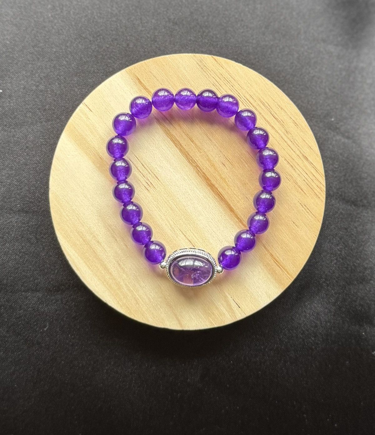 Handmade Amethyst Bracelet Size ONE SIZE - 1 Thumbnail