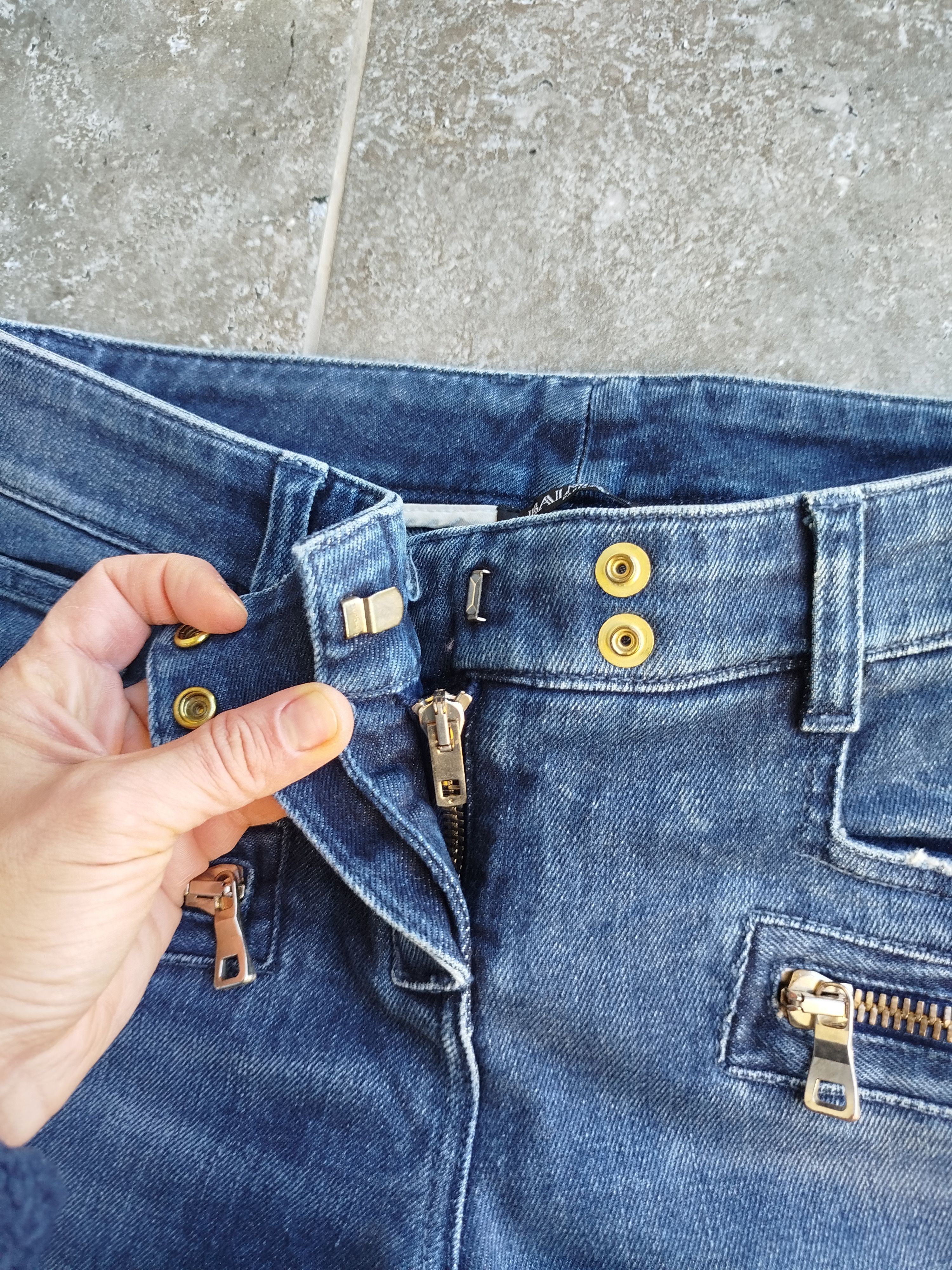 Balmain Balmain Jeans Distressed Biker Skinny Size 38 Size 27" / US 4 / IT 40 - 5 Thumbnail