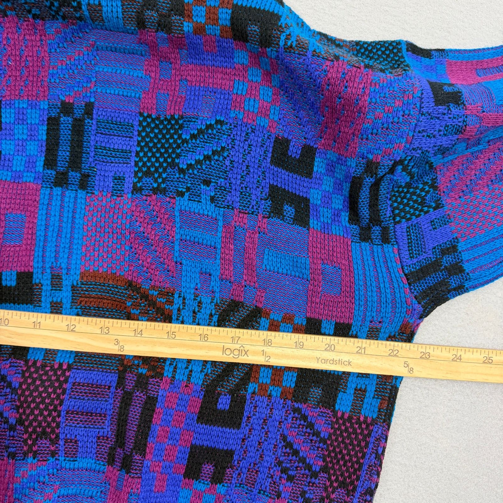 Vintage Vintage Botany 500 Geometric Knit Cardigan Sweater Large Size US L / EU 52-54 / 3 - 6 Thumbnail