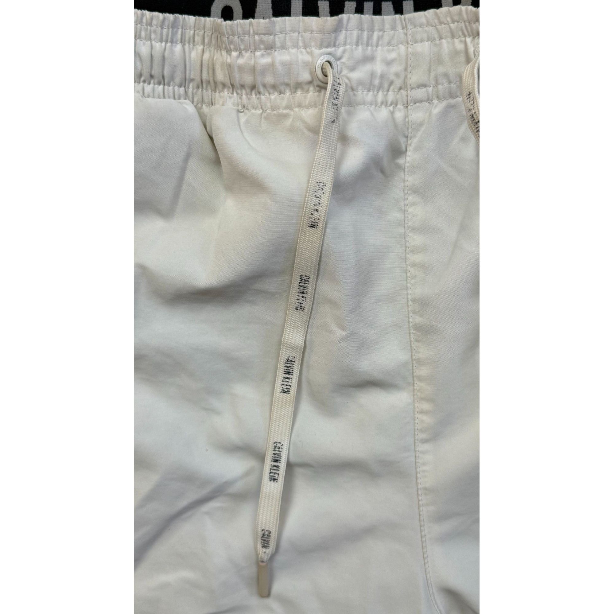 Calvin Klein CALVIN KLEIN Men's Double Waistband Swim Shorts – White – Si Size US 36 / EU 52 - 7 Thumbnail