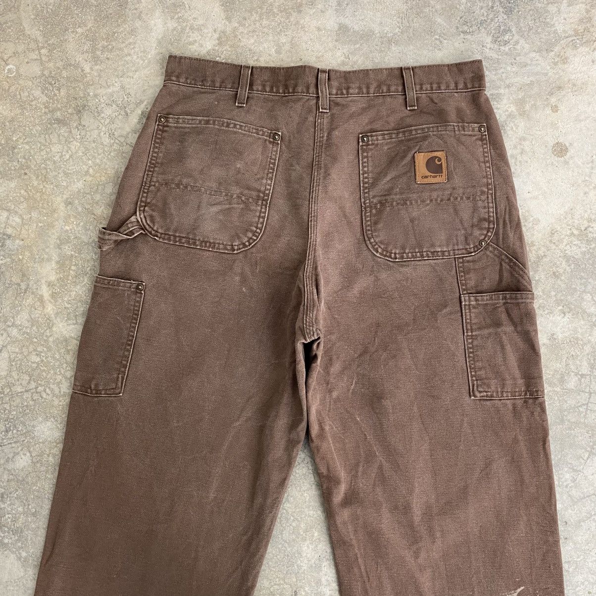 Carhartt Vintage Carhartt Double Knee Faded Brown Carpenter Pants Size US 34 / EU 50 - 9 Thumbnail