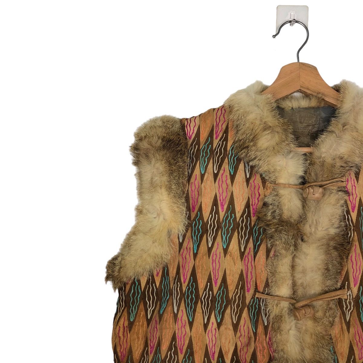 Hysteric Glamour 🔥Vintage Traditional Design Vest Tartan Design Mink Fur Size US M / EU 48-50 / 2 - 7 Thumbnail