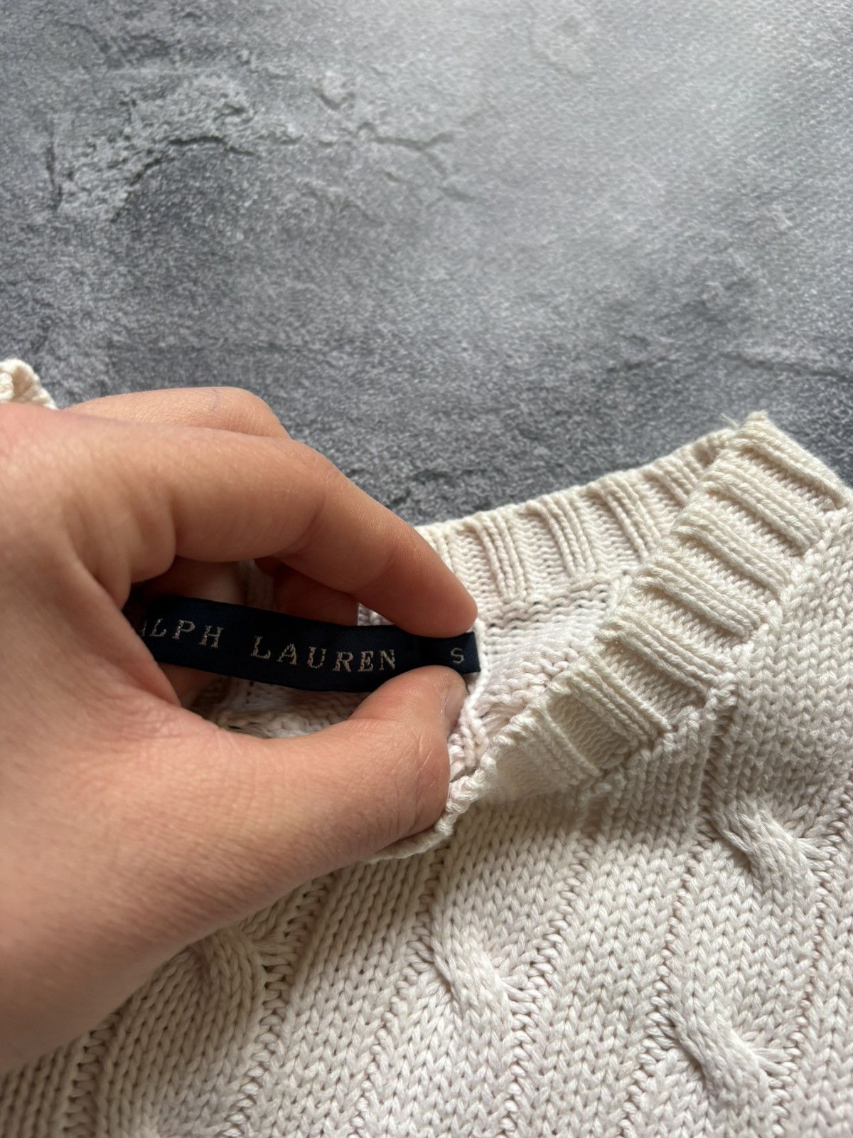 Polo Ralph Lauren Vintage Polo Ralph Lauren Luxury White Cable Knit Sweater Size S / US 4 / IT 40 - 7 Thumbnail