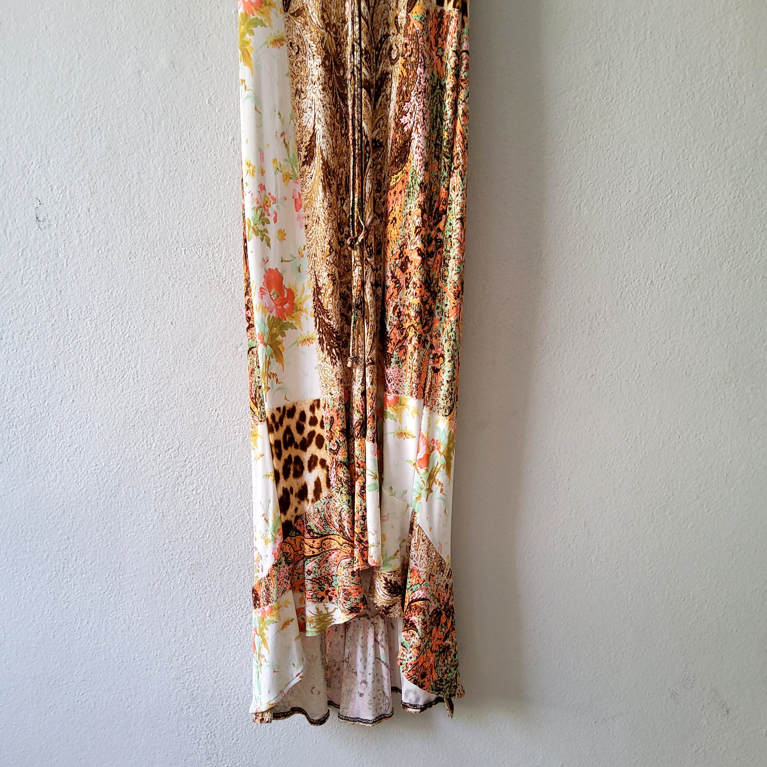 Roberto Cavalli Roberto Cavalli vintage 2003 patchwork halter midi dress Size M / US 6-8 / IT 42-44 - 5 Thumbnail