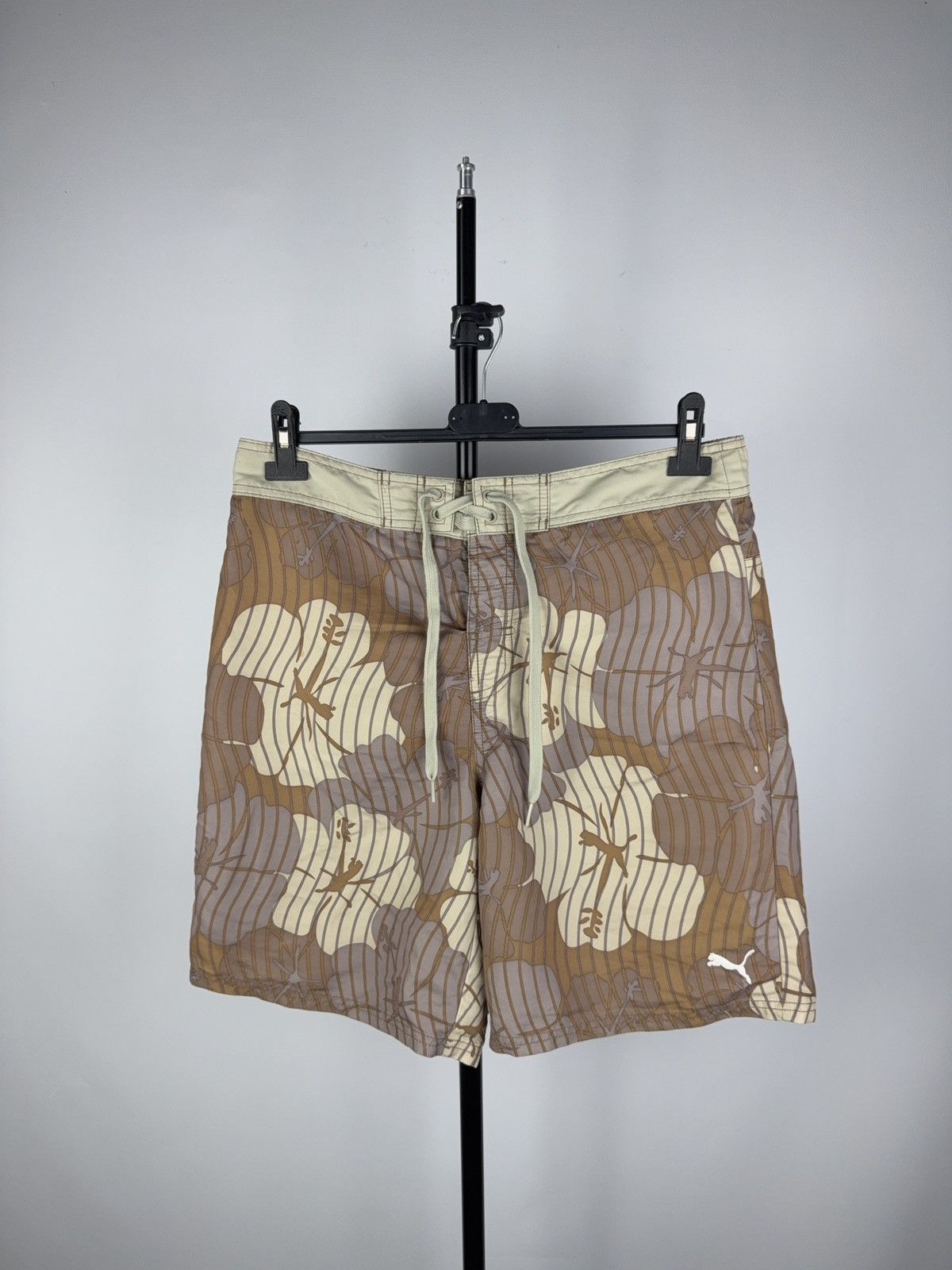 Billabong × Vintage Vintage 00s Puma AOP Logo Y2K Japanese print Surf Shorts Size US 30 / EU 46 - 1 Thumbnail