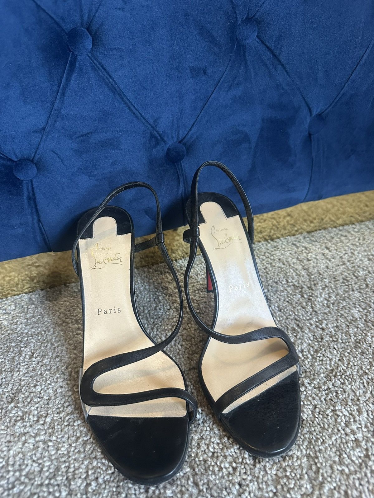 Christian Louboutin Strappy black Christian Louboutin heels Size US 10 / IT 40 - 1 Thumbnail