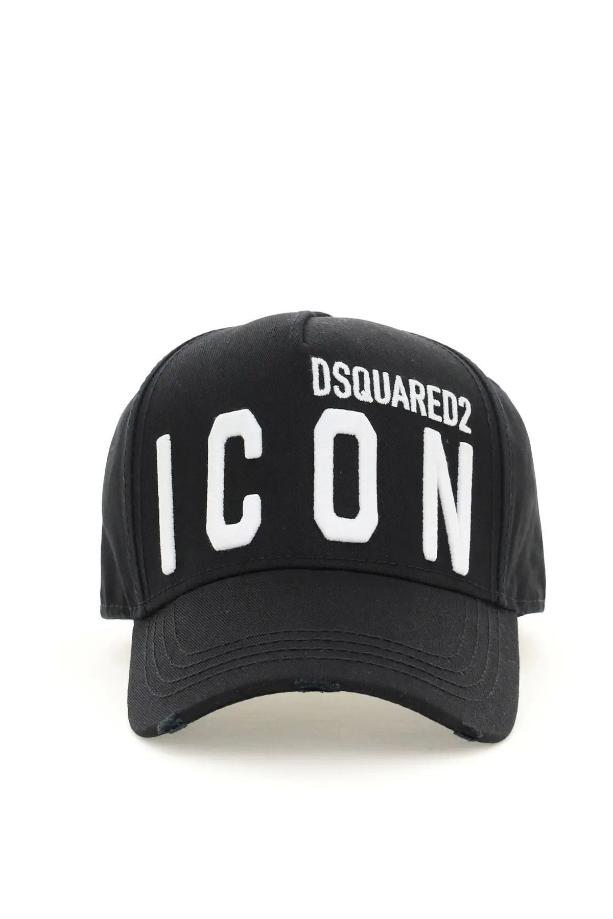 image of Dsquared2 O1S22I1N0224 Size-Os Icon Baseball Cap In White Black, Men's