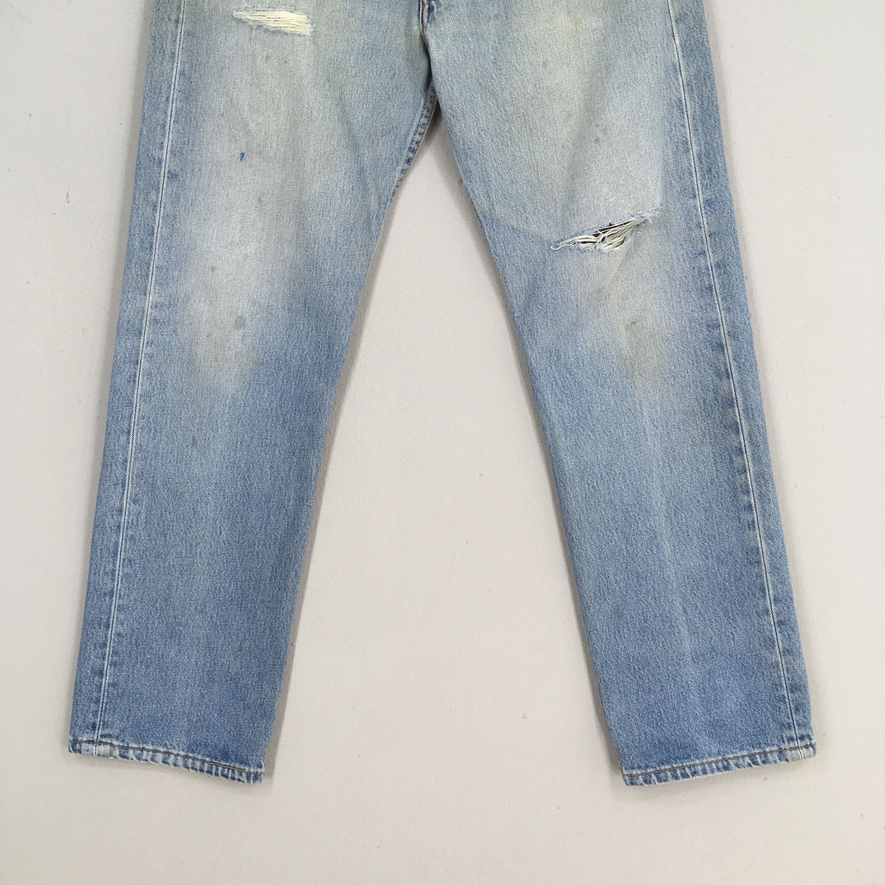 Levi's Size 30x29 Vintage 90s Levi's 501 Straight Cut Denim S1824 Size US 30 / EU 46 - 3 Thumbnail