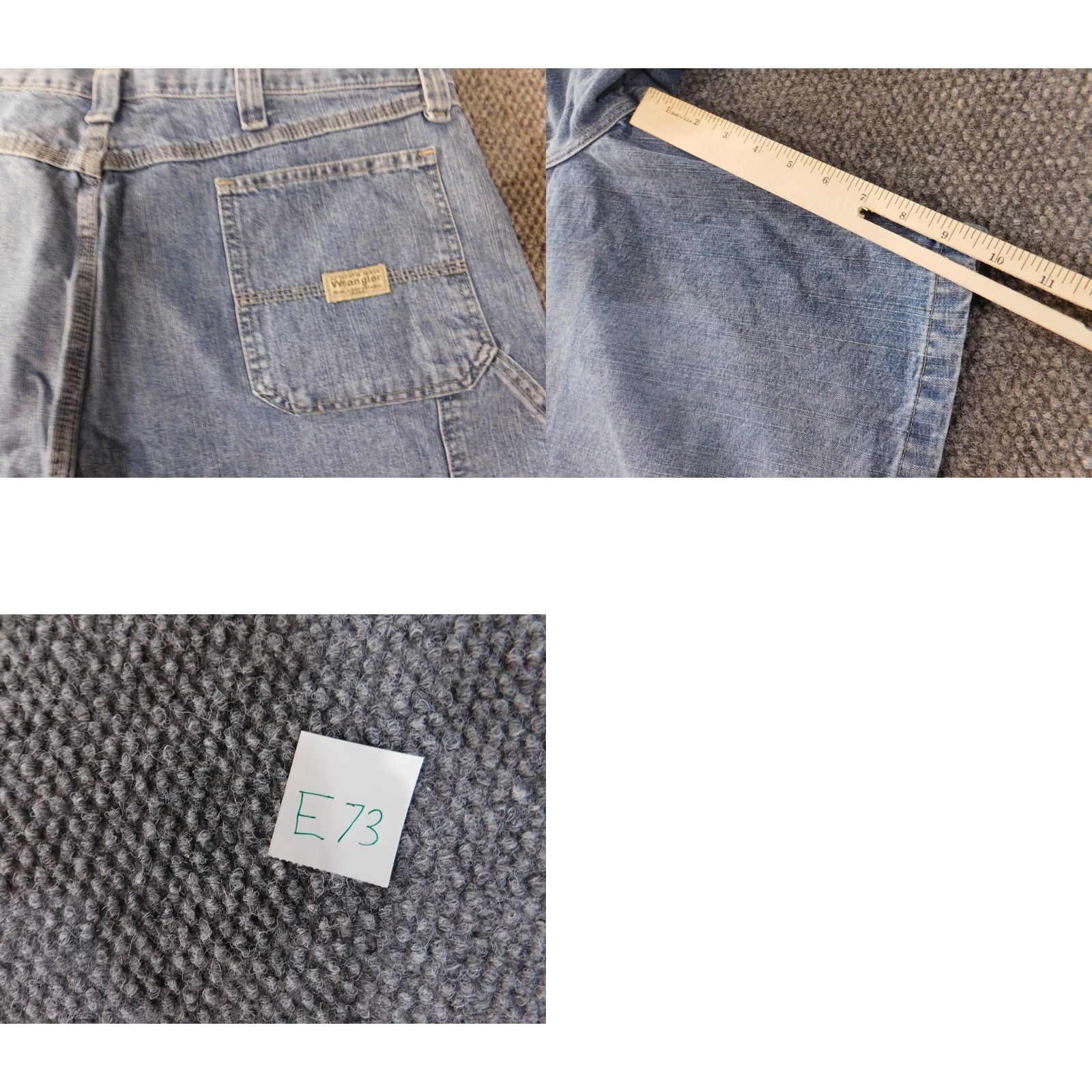 Wrangler Wrangler Jeans Shorts Mens 40 Y2K Baggy Loose Denim Workwear Blue Cotton 9in Inseam Flat Front Zip Logo Regular Classic Size US 40 / EU 56 - 8 Thumbnail