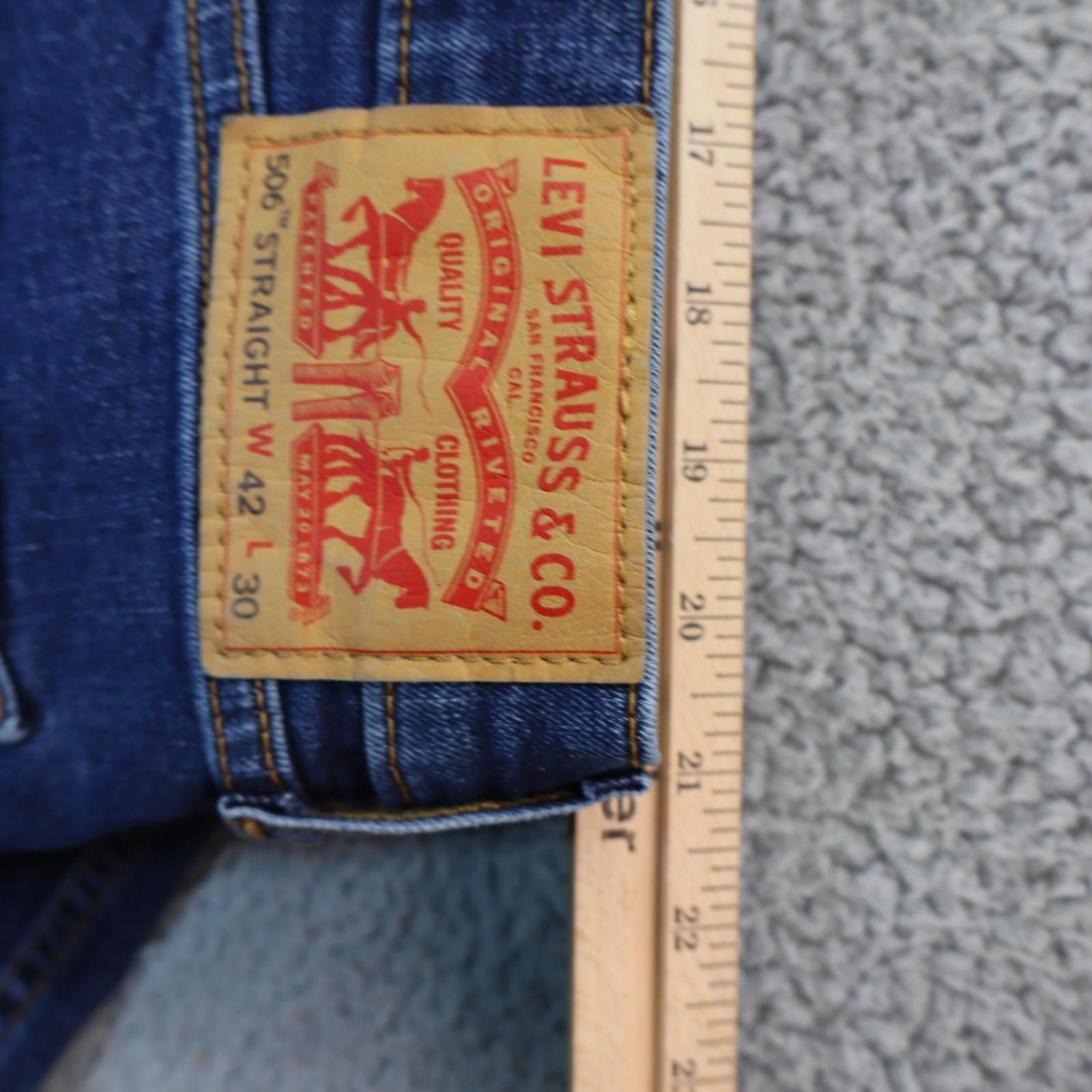 Levi's Levis 506 Comfort Straight High Stretch Mens Jeans 42x30 Size US 42 / EU 58 - 9 Thumbnail