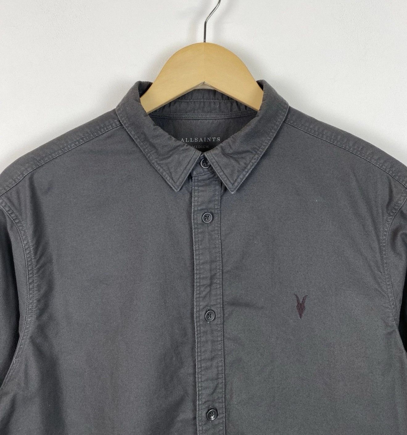 Allsaints ALLSAINTS Huntingdon Long Sleeve Buttons Down Shirt Grey Size US M / EU 48-50 / 2 - 3 Thumbnail