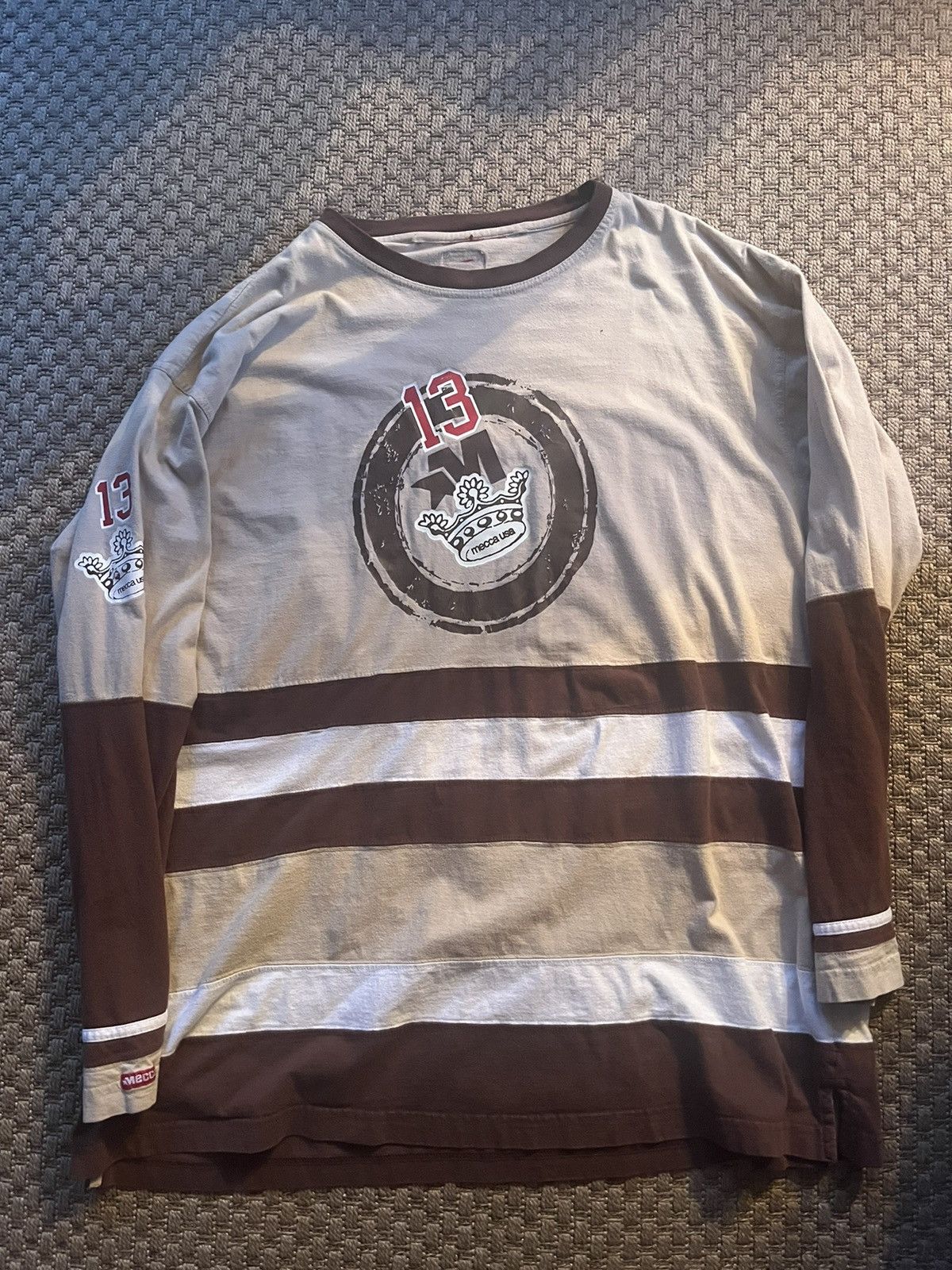 image of Mecca Usa Long Sleeve T-Shirt - Brown, Men's (Size XL)