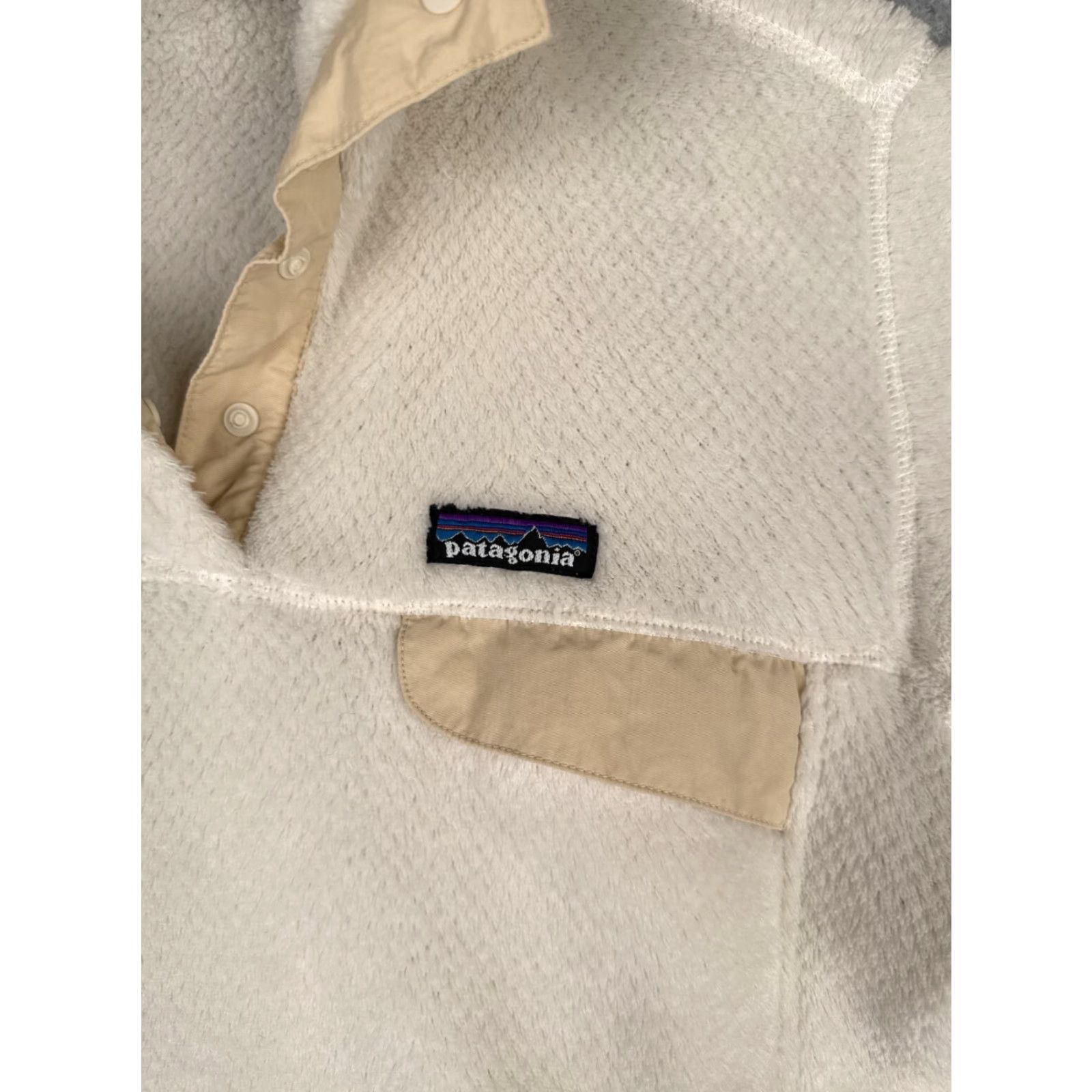 Patagonia Patagonia Sweater Womens Medium Beige Re-Tool Snap-T Pullover Mock Neck Fleece Sweatshirt Size M / US 6-8 / IT 42-44 - 6 Thumbnail