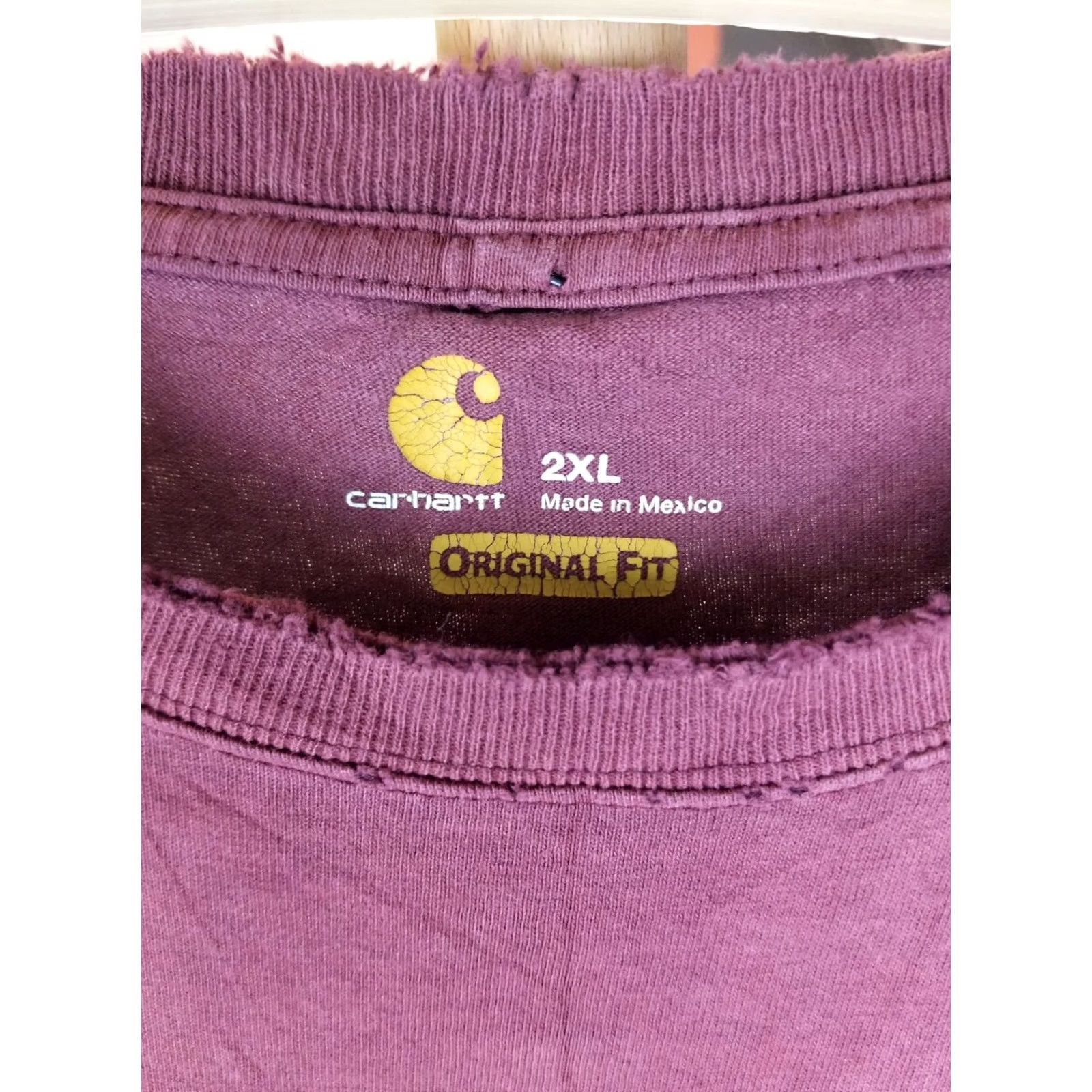 Carhartt VINTAGE Carhartt ONE POCKET T-SHIRT SZ XXL Red Short Sleeve Round Neck Cotton Men Shirts Size US XXL / EU 58 / 5 - 3 Thumbnail