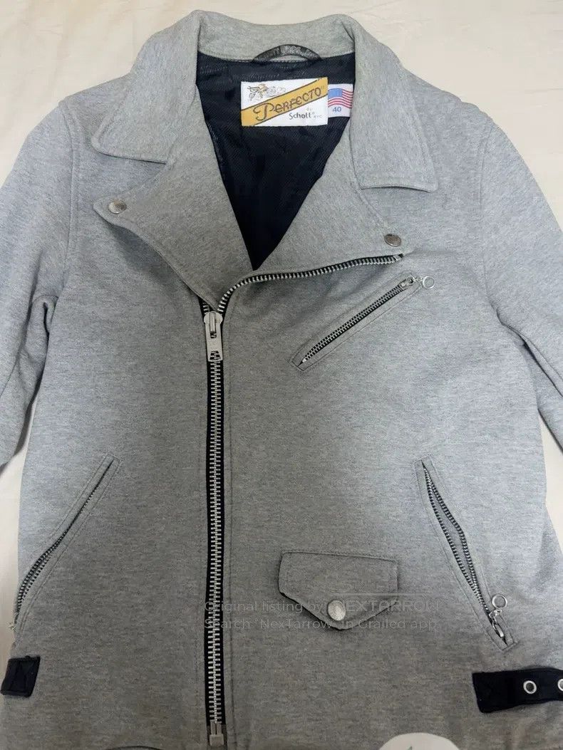 Schott Schott NYC 6 Heavy Lapel Cable-Stayed Leather Jacket Size US XXS / EU 40 - 3 Thumbnail