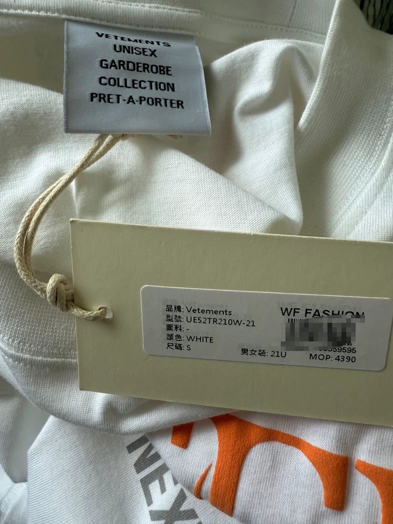 Vetements vetements Slogan foam short sleeve Size US S / EU 44-46 / 1 - 5 Thumbnail