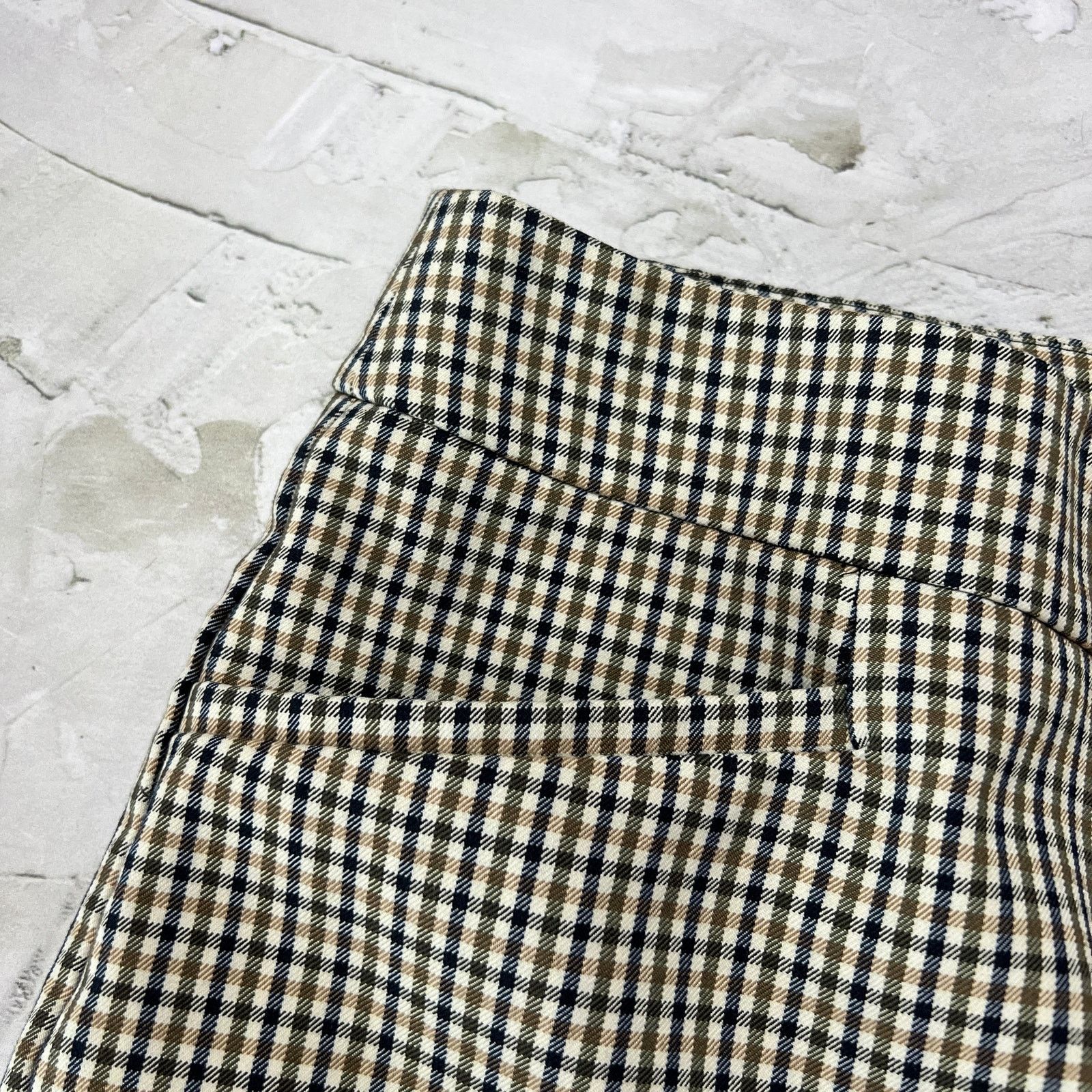 Anthropologie Anthropologie Maeve Gingham Kick Flare Pants Brown Size 14 Size 36" / US 14 / IT 50 - 4 Thumbnail