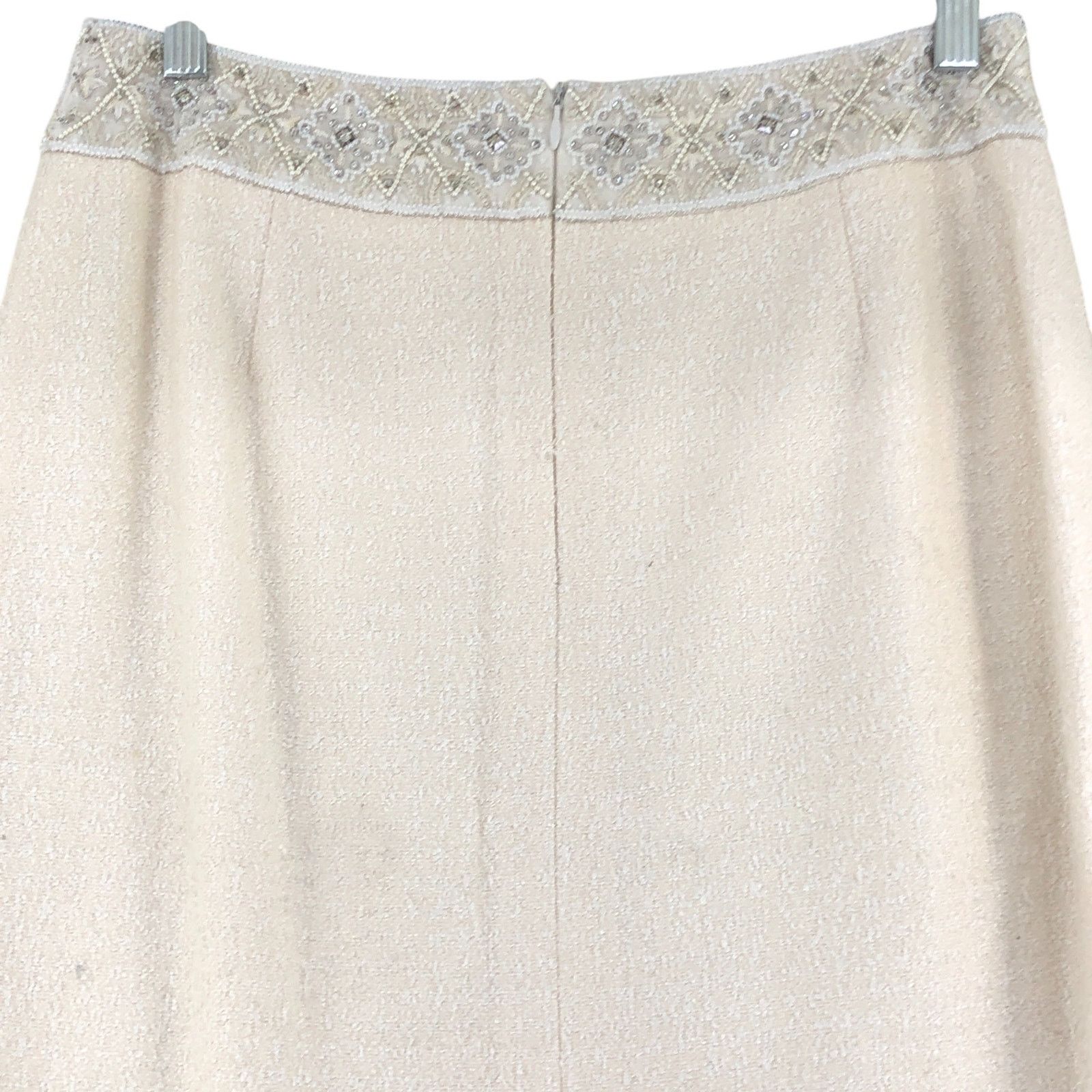 Escada Escada Size 38 US M Skirt Pencil Beaded Silk Wool TINY FLAW Size 29" - 9 Thumbnail