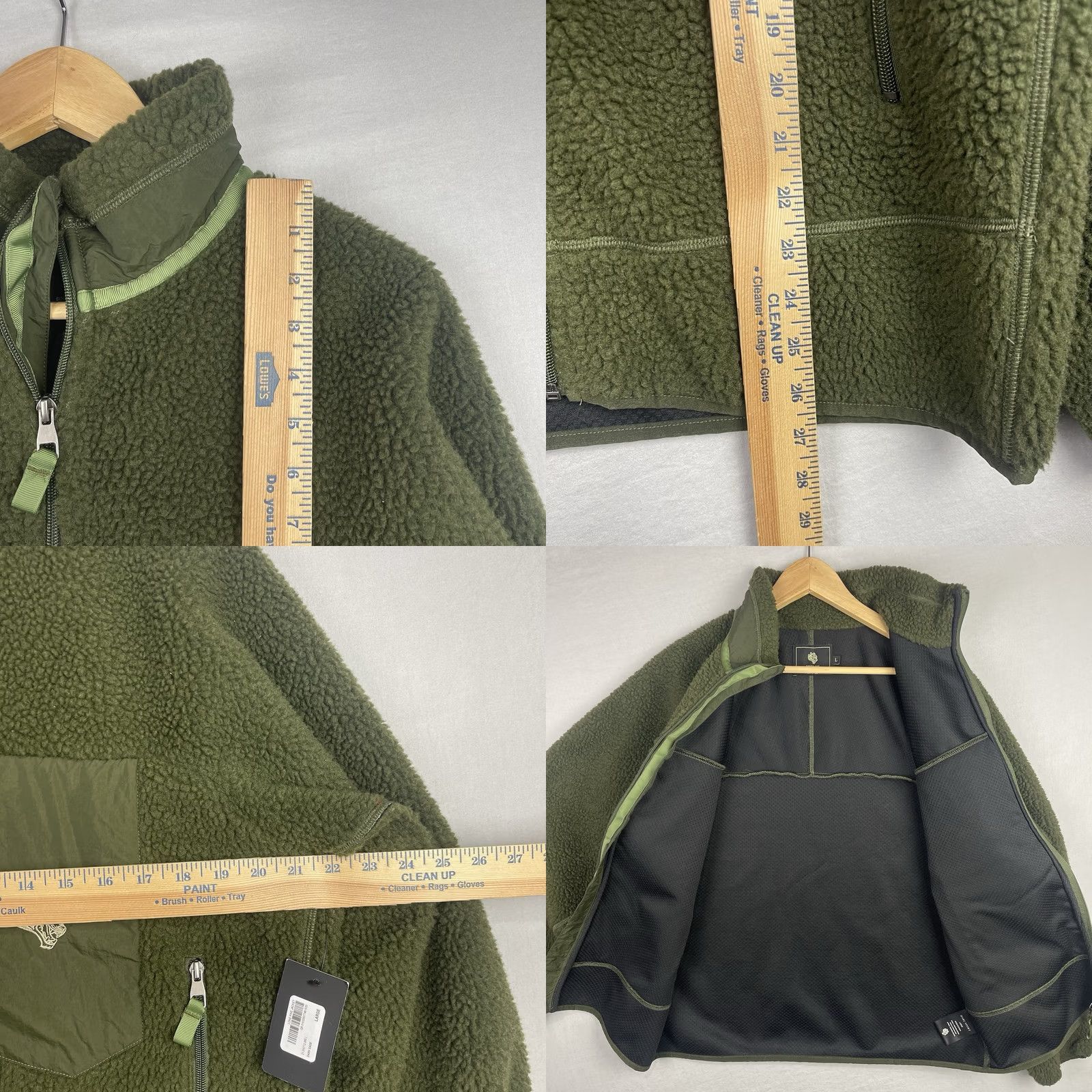 Darc Sport Darc Sport Jacket Womens Large Deep Pile Fleece Lone Pine Dark Sage Zip Up Size L / US 10 / IT 46 - 8 Thumbnail