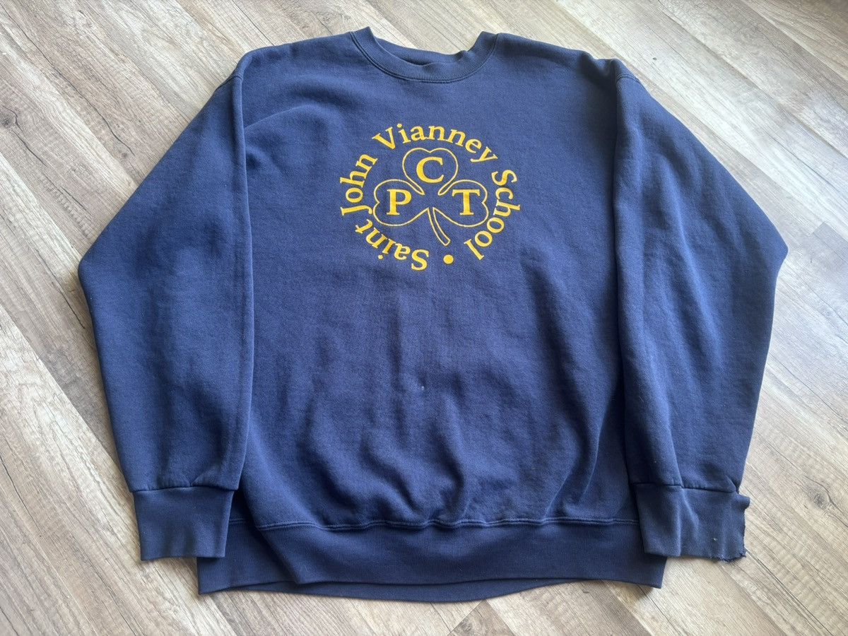 Vintage Vintage Saint John Vainney School Sweatshirt Size US XL / EU 56 / 4 - 1 Thumbnail