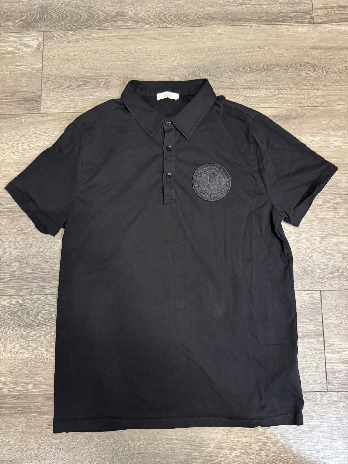 Other Versace Collection Black Medusa Head Logo Polo Shirt Size US XL / EU 56 / 4 - 1 Thumbnail