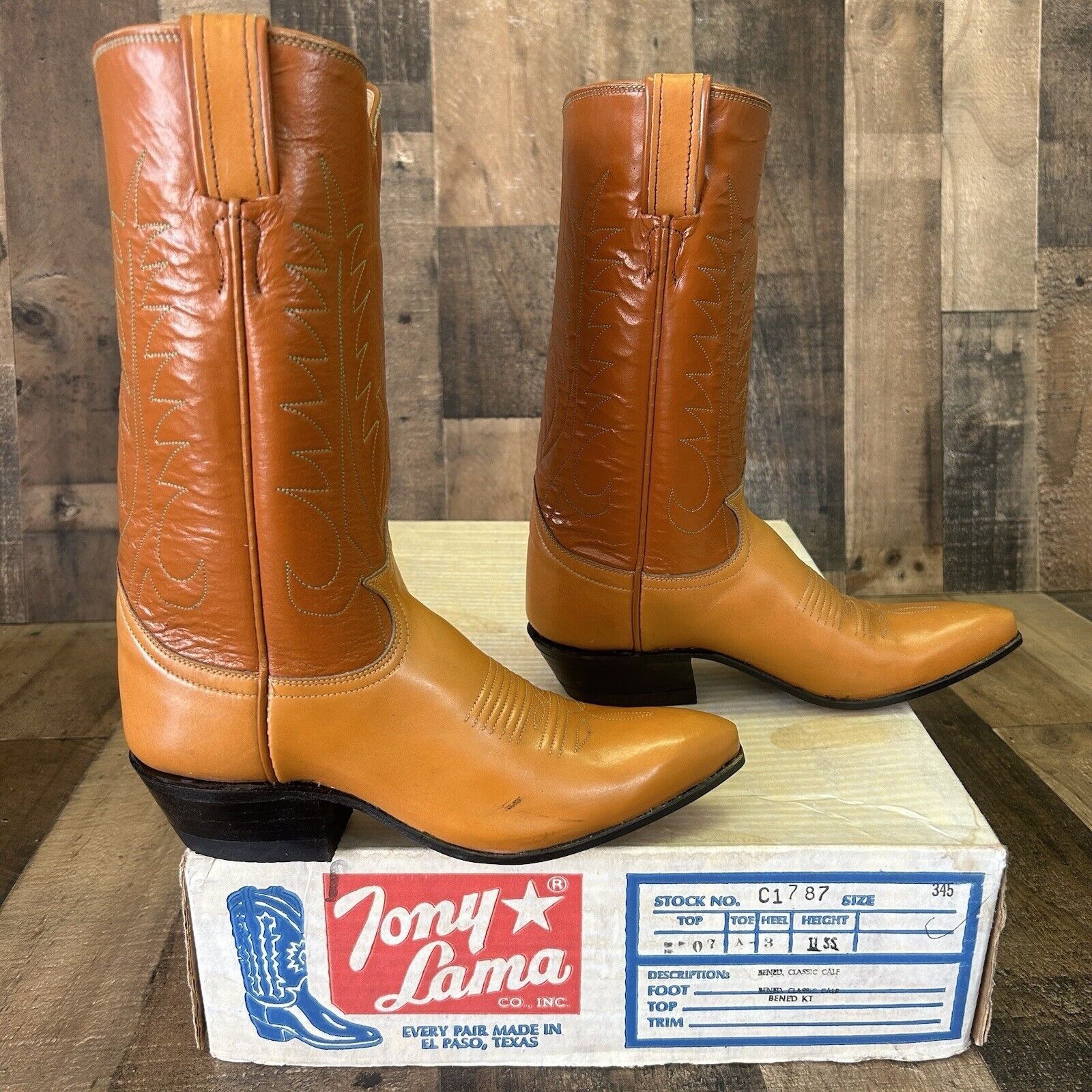 Tony Lama Tony Lama Vintage Pointed Toe Cowboy Boots Womens 4.5 C Size US 4.5 / IT 34.5 - 10 Thumbnail