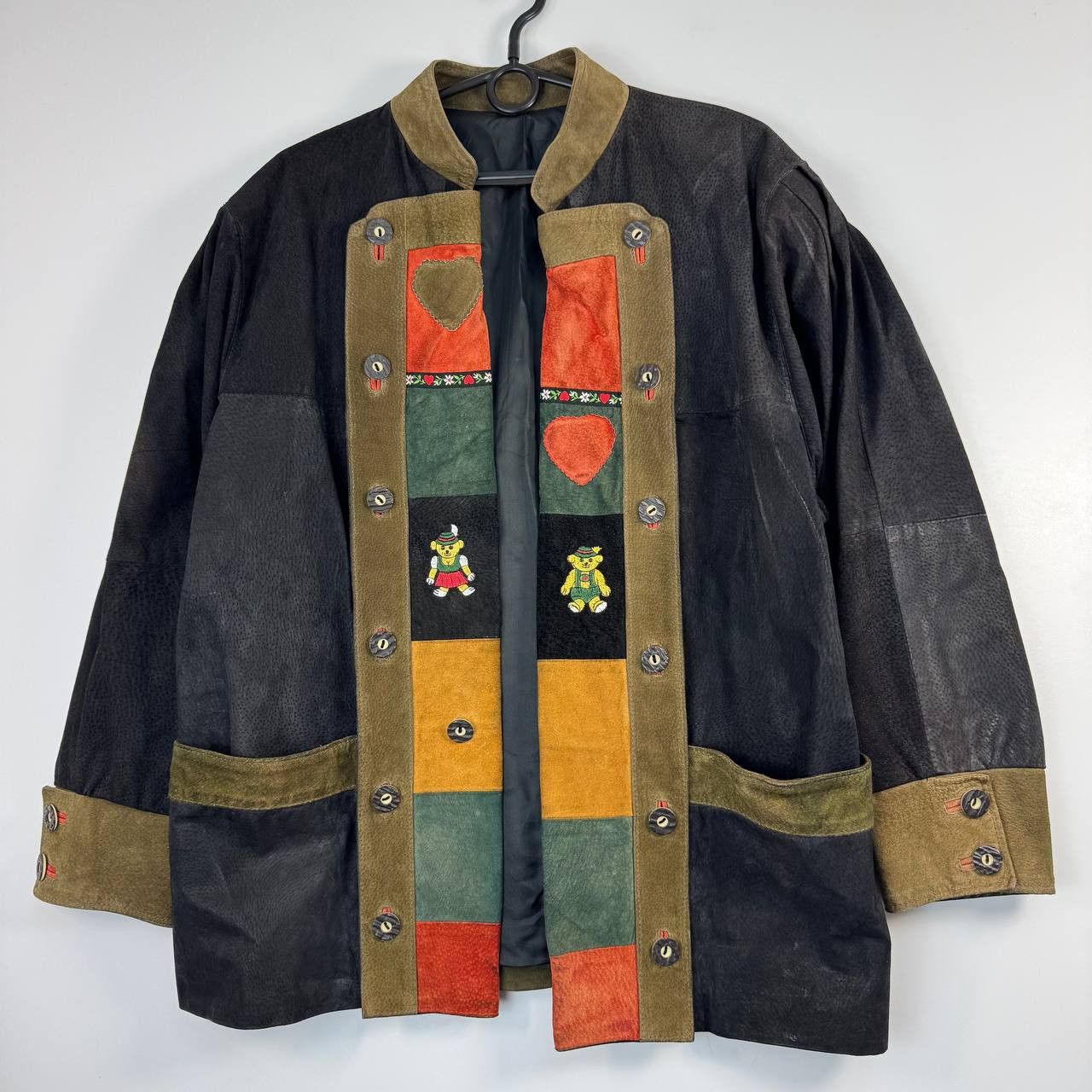 Other Vintage Vera Pelle Suede Leather Patchwork Made in Italy 42 Size US M / EU 48-50 / 2 - 1 Thumbnail