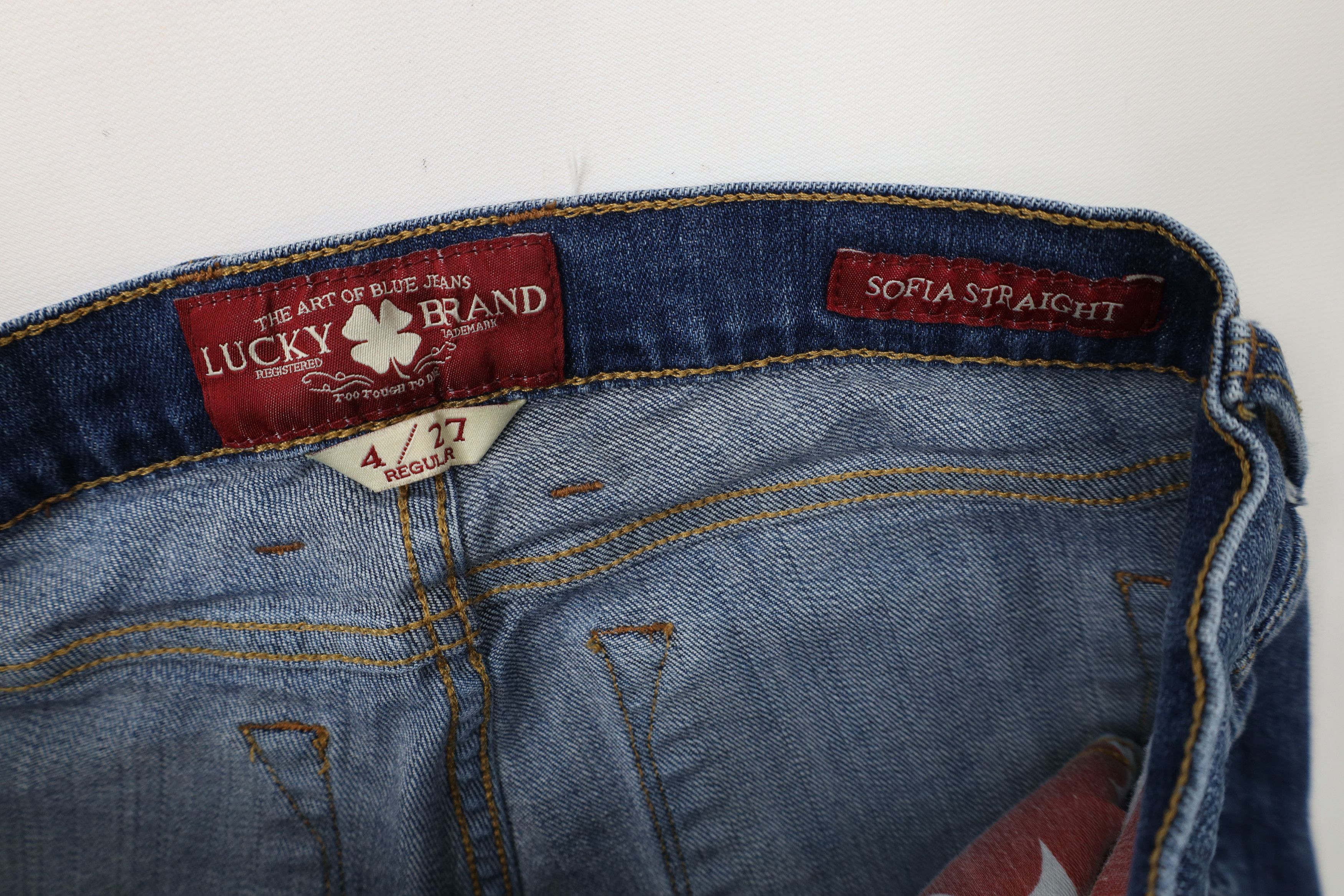 Lucky Brand × Vintage Vintage Y2K Lucky Brand Sofia Straight Leg Denim Jeans Size 27" / US 4 / IT 40 - 6 Thumbnail