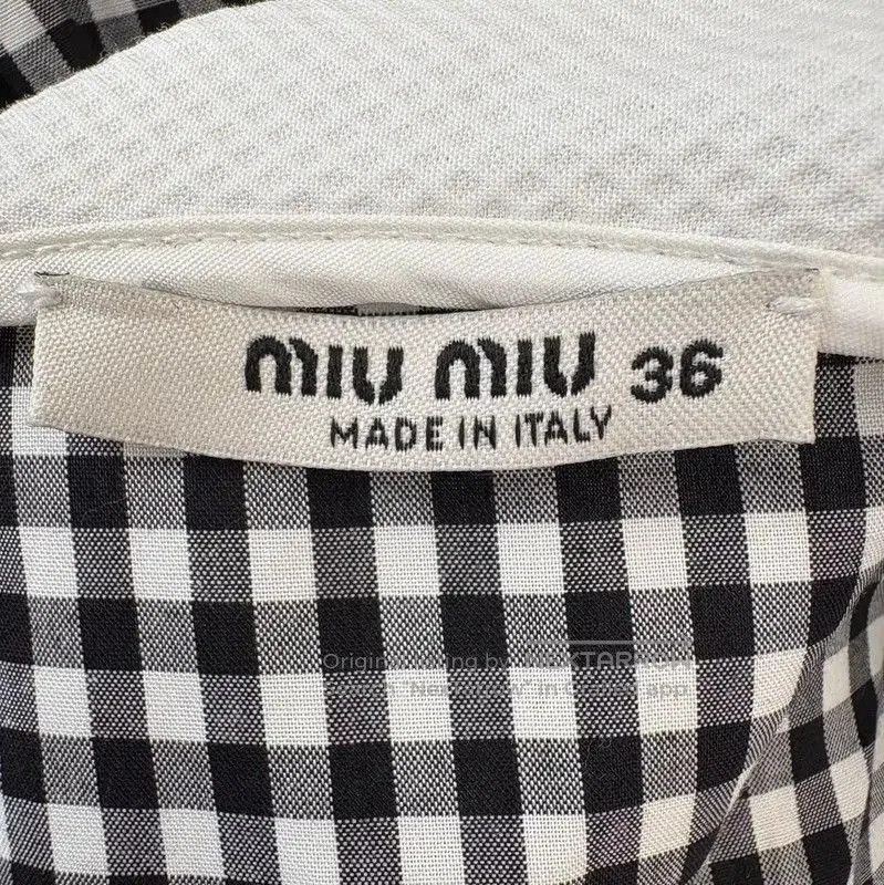 Miu Miu Miu Miu Black Cotton Checkered Dress . Size S / US 4 / IT 40 - 4 Thumbnail