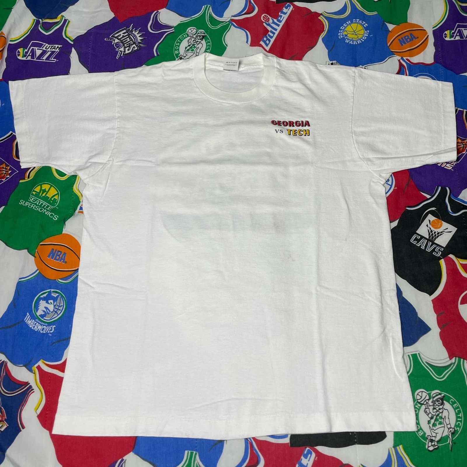 NCAA × Vintage VTG 1991 Georgia Bulldogs vs Georgia Tech T-Shirt Mens XL Size US L / EU 52-54 / 3 - 2 Thumbnail