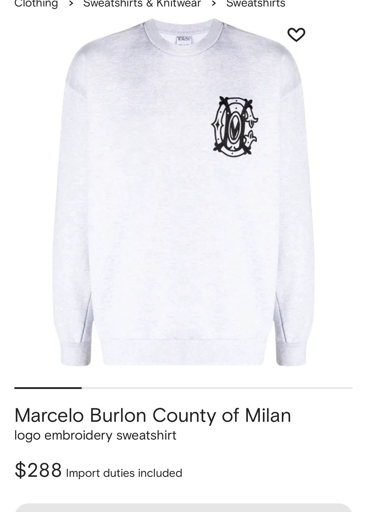 Marcelo Burlon Marcelo Burlon Sweatshirt Size US XL / EU 56 / 4 - 2 Thumbnail