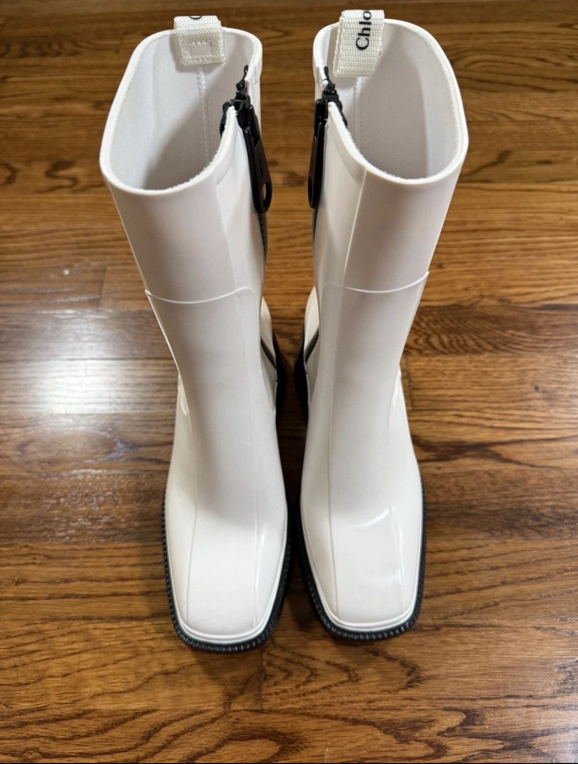 Chloe Chloe Rubber Betty Sock Rain Boots White Women’s Size 39 Size US 9 / IT 39 - 6 Thumbnail