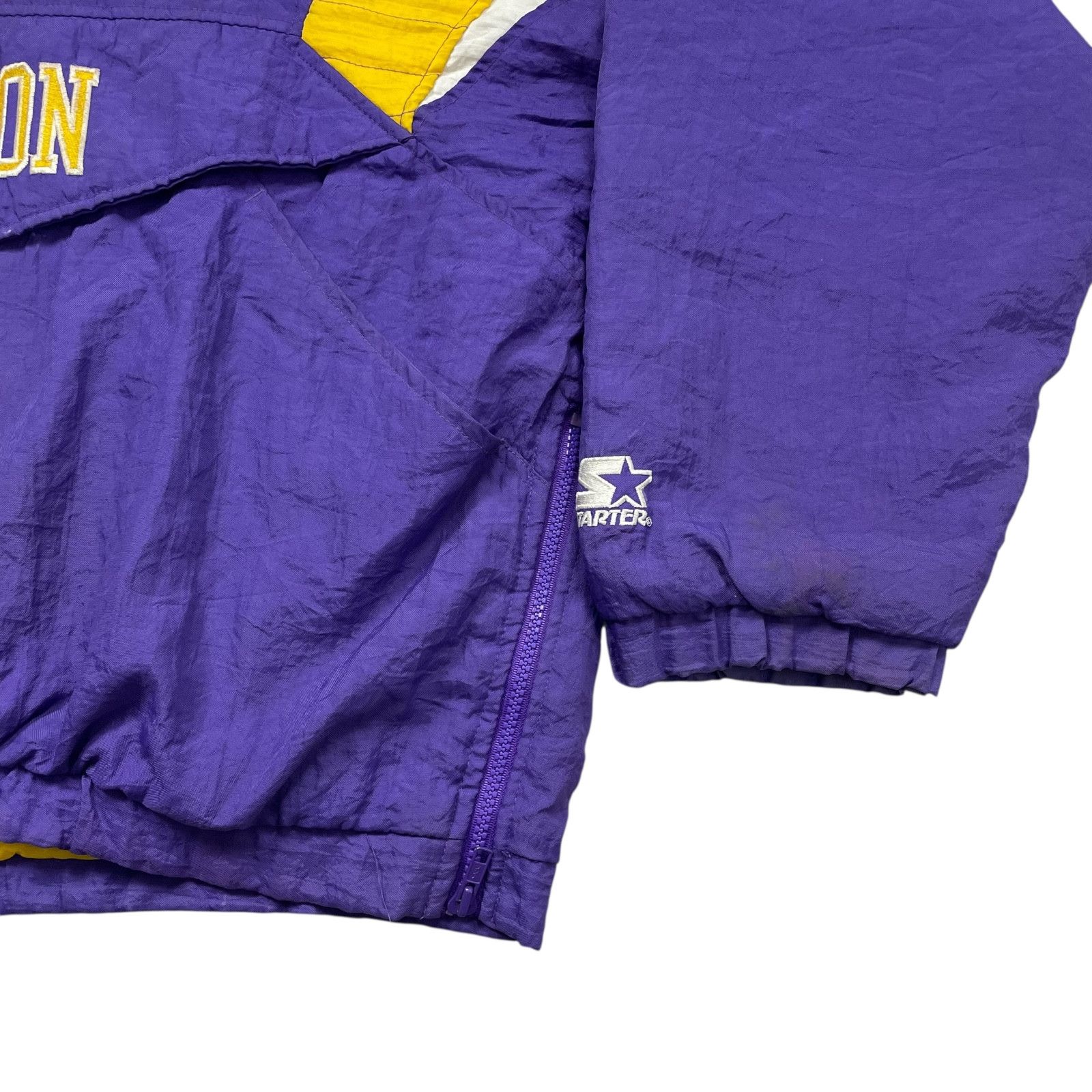 NCAA VTG 90s WASHINGTON HUSKIES STARTER PULLOVER PUFFER JACKET Size US XL / EU 56 / 4 - 5 Thumbnail