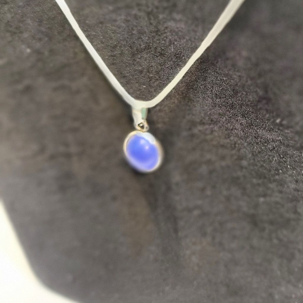 Handmade Dark blue crystal rhinestone 925 sterling silver necklace Size ONE SIZE - 4 Thumbnail