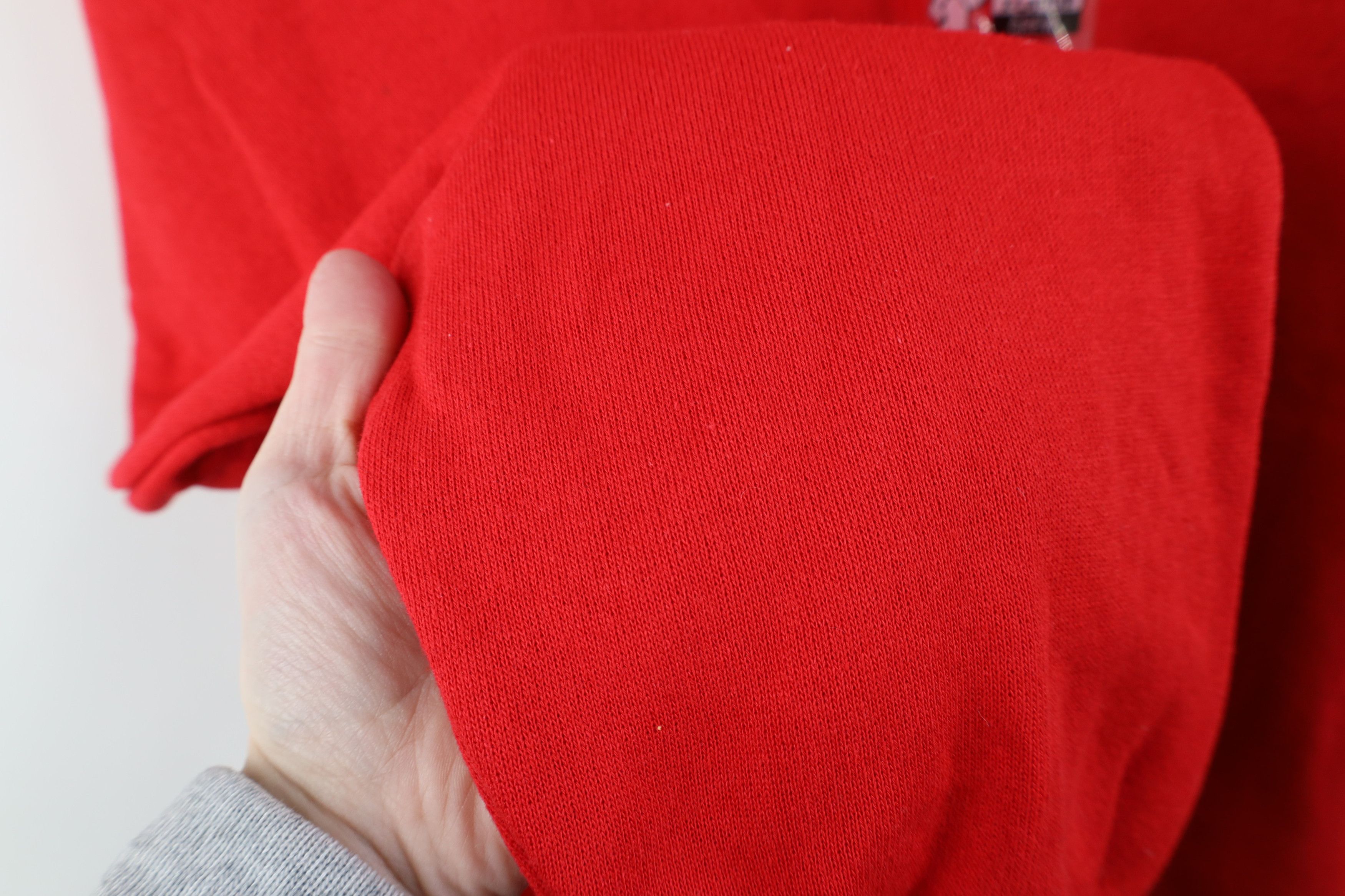 Vintage Deadstock Vintage 90s Streetwear Crewneck Sweatshirt Red USA Size XL / US 12-14 / IT 48-50 - 8 Thumbnail