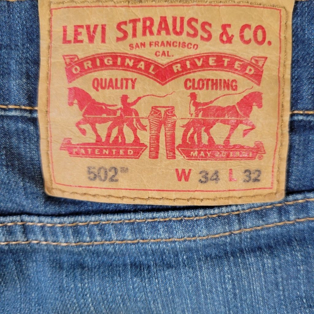 Levi's Levi's 502 Slim-Fit Blue Jeans Size 34/32 Men's Excellent Size US 34 / EU 50 - 7 Thumbnail