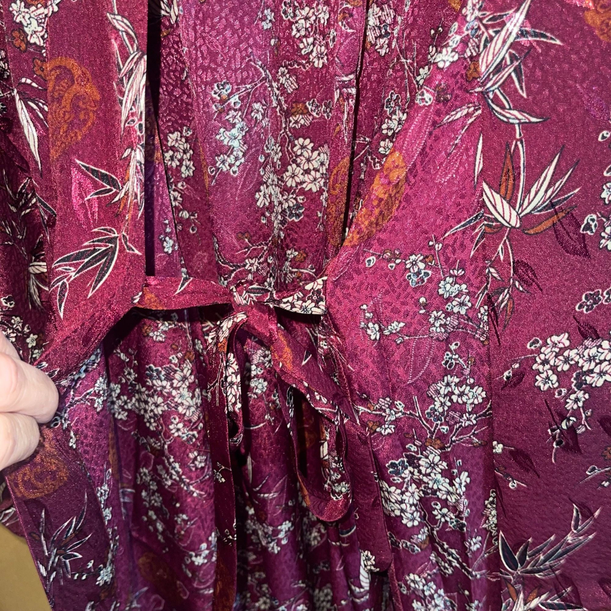 Vintage Yue Hera Vintage Womens Robe Size XL Burgundy Size ONE SIZE - 6 Thumbnail